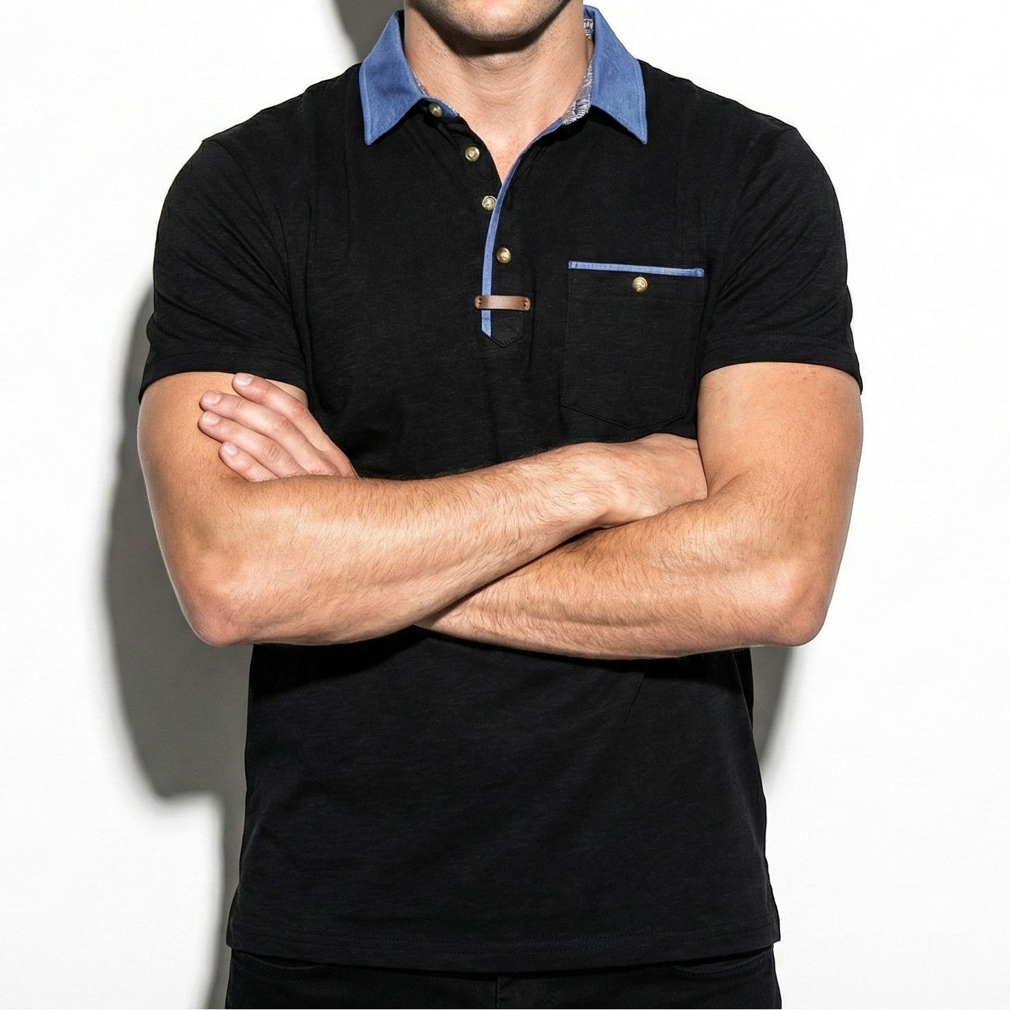 Calvin - Men's Chest Pocket Polo Shirt