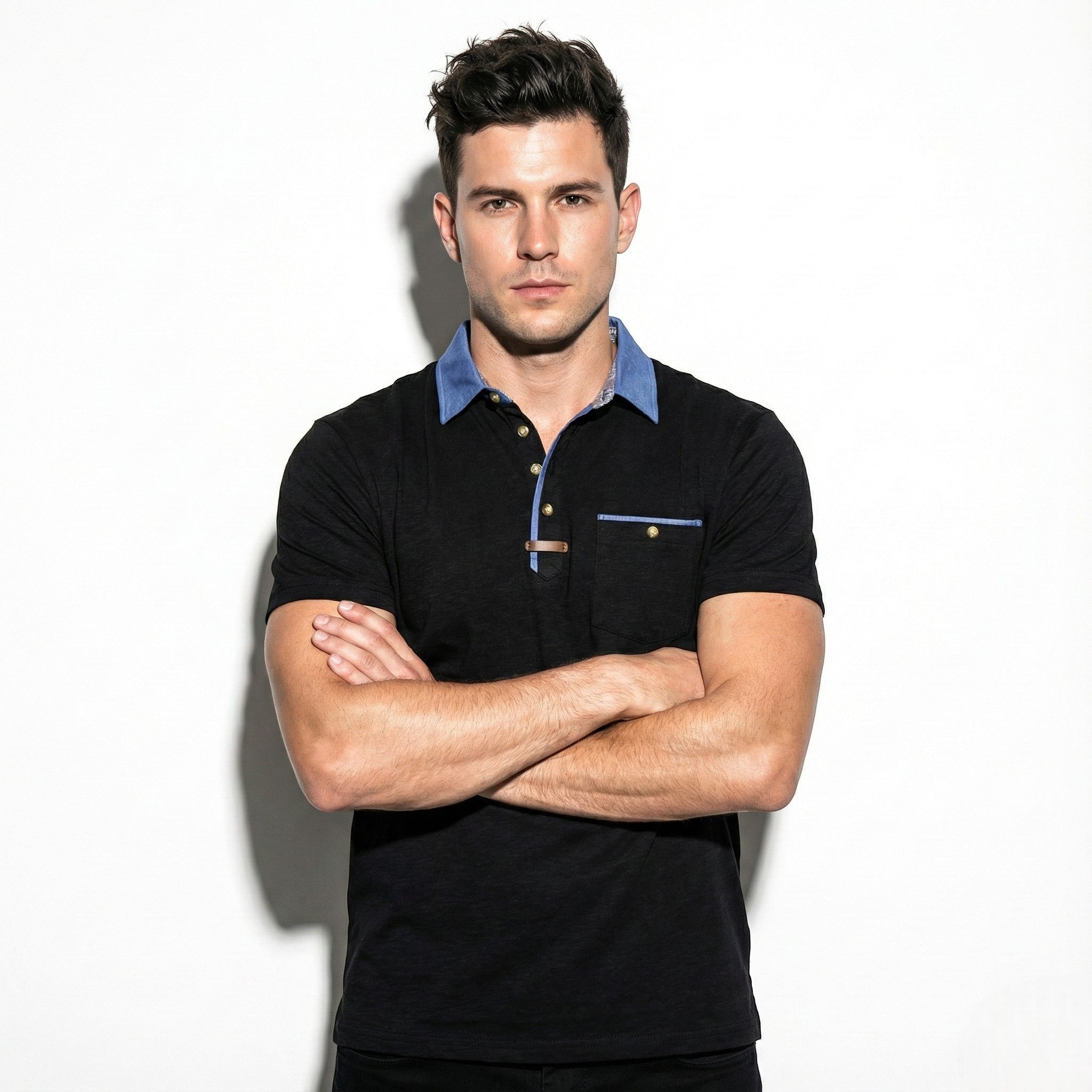 Calvin - Men's Chest Pocket Polo Shirt