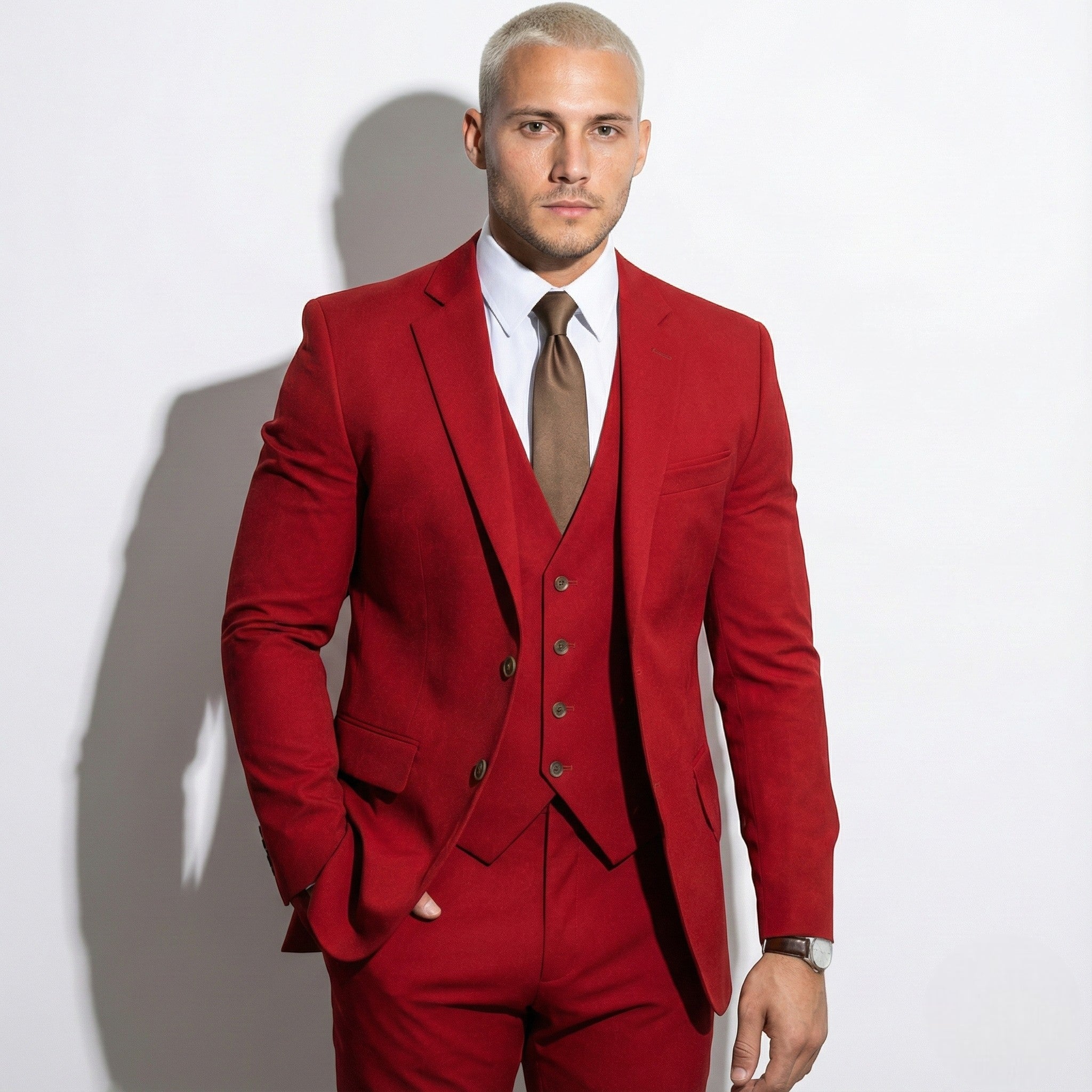 Simon - Men's Formal Three-Piece Suit with Blazer, Waistcoat, and Trousers