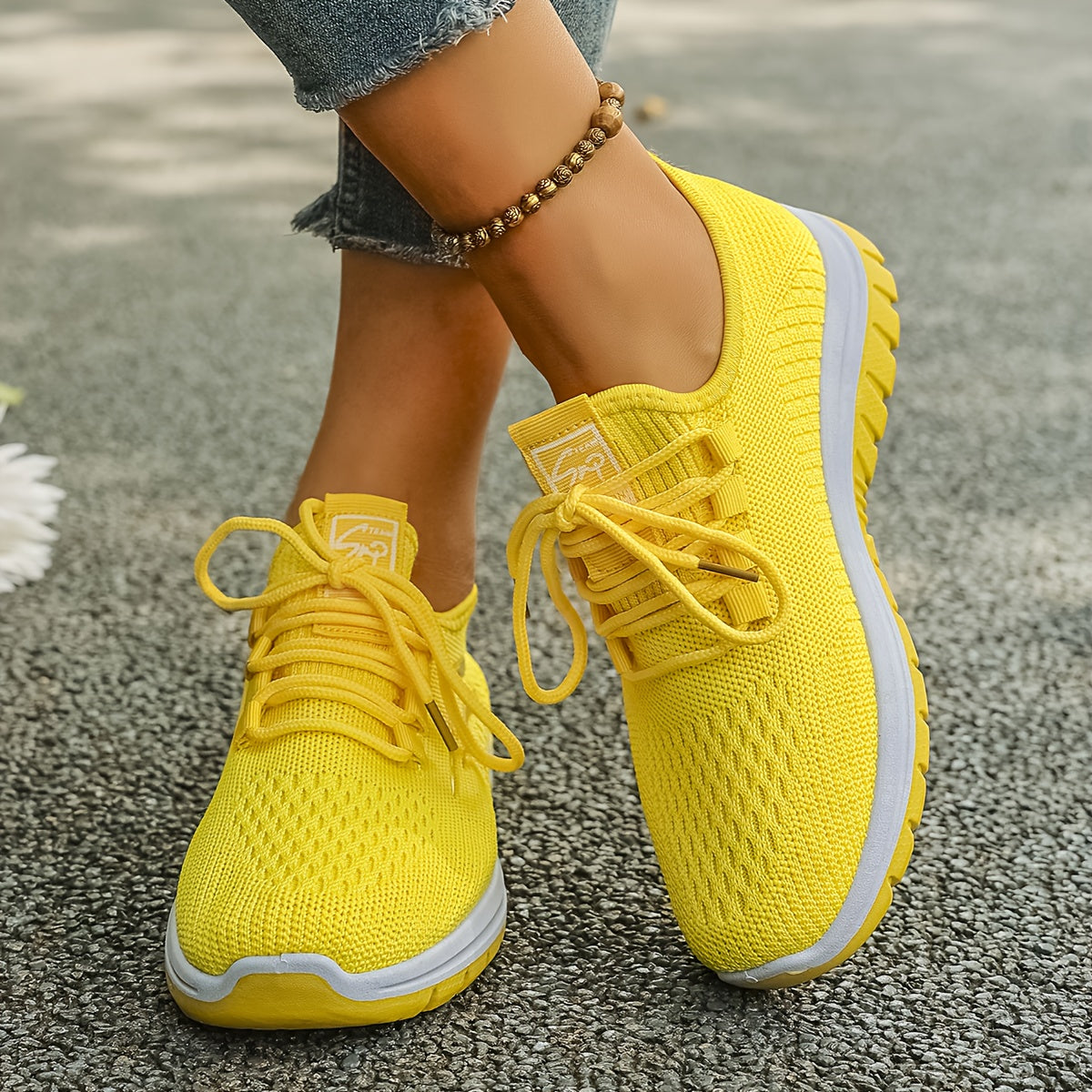 Alice - Women's Orthopedic Lace-Up Sneakers with Cushioned Sole