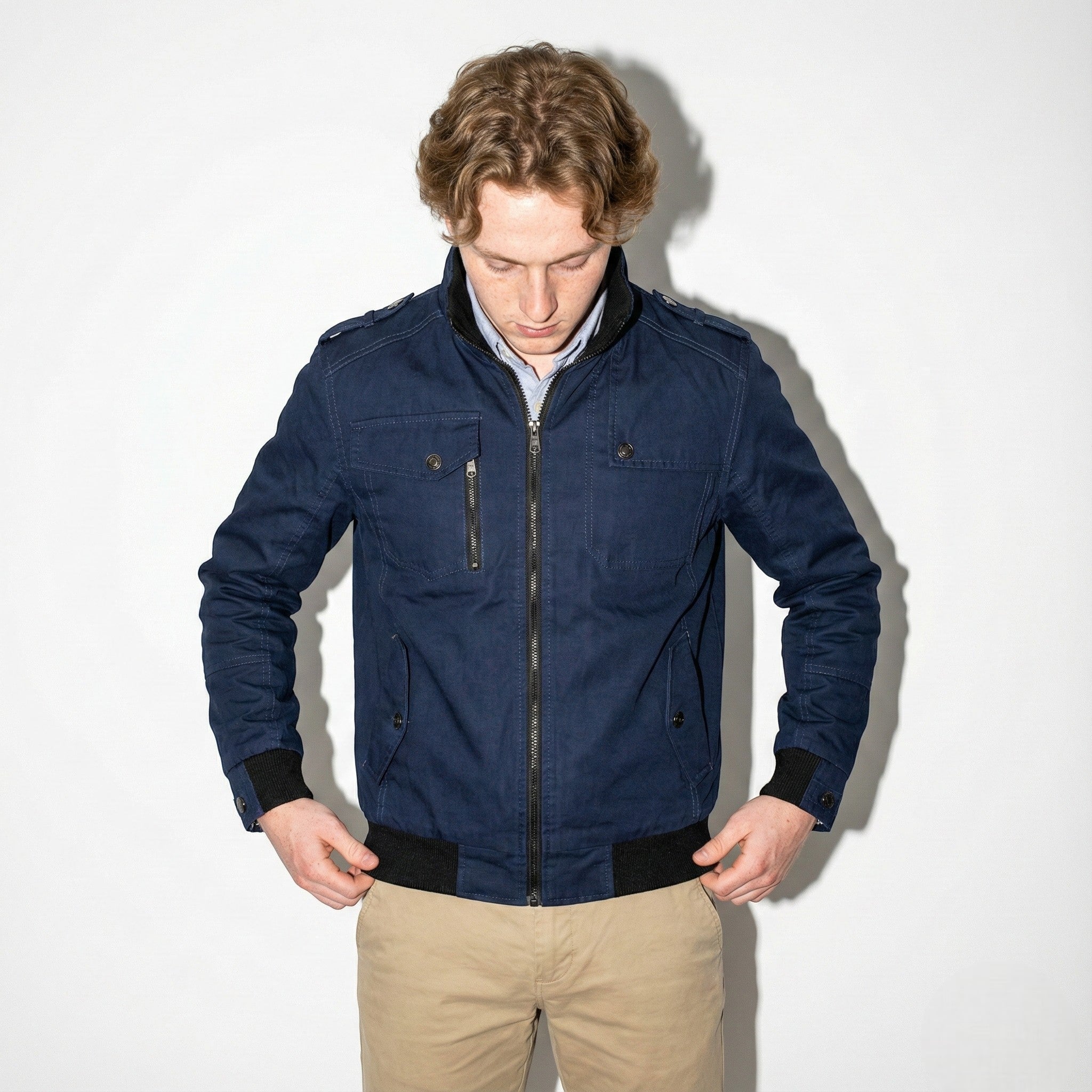 Benjamin - Men's Casual Zip-Up Jacket with Multiple Pockets