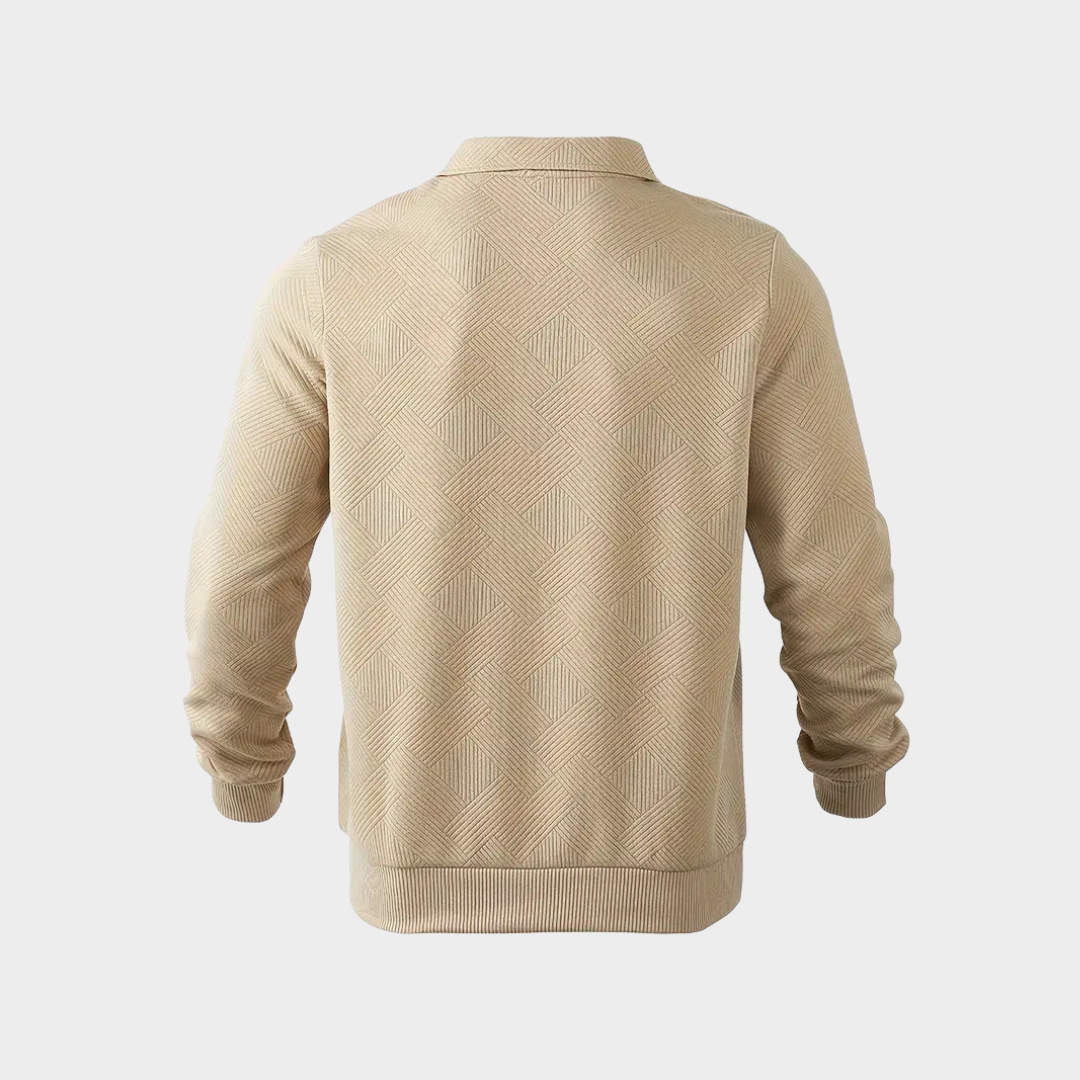 Bruno - Long Sleeve Sweater with Zipper Collar
