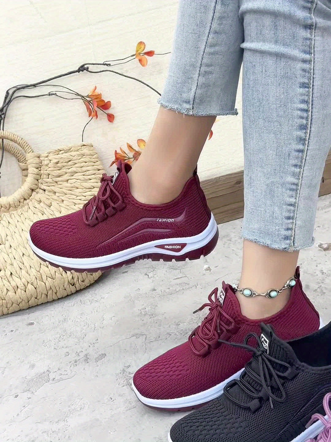 Alice - Women's Orthopedic Lace-Up Sneakers with Cushioned Sole