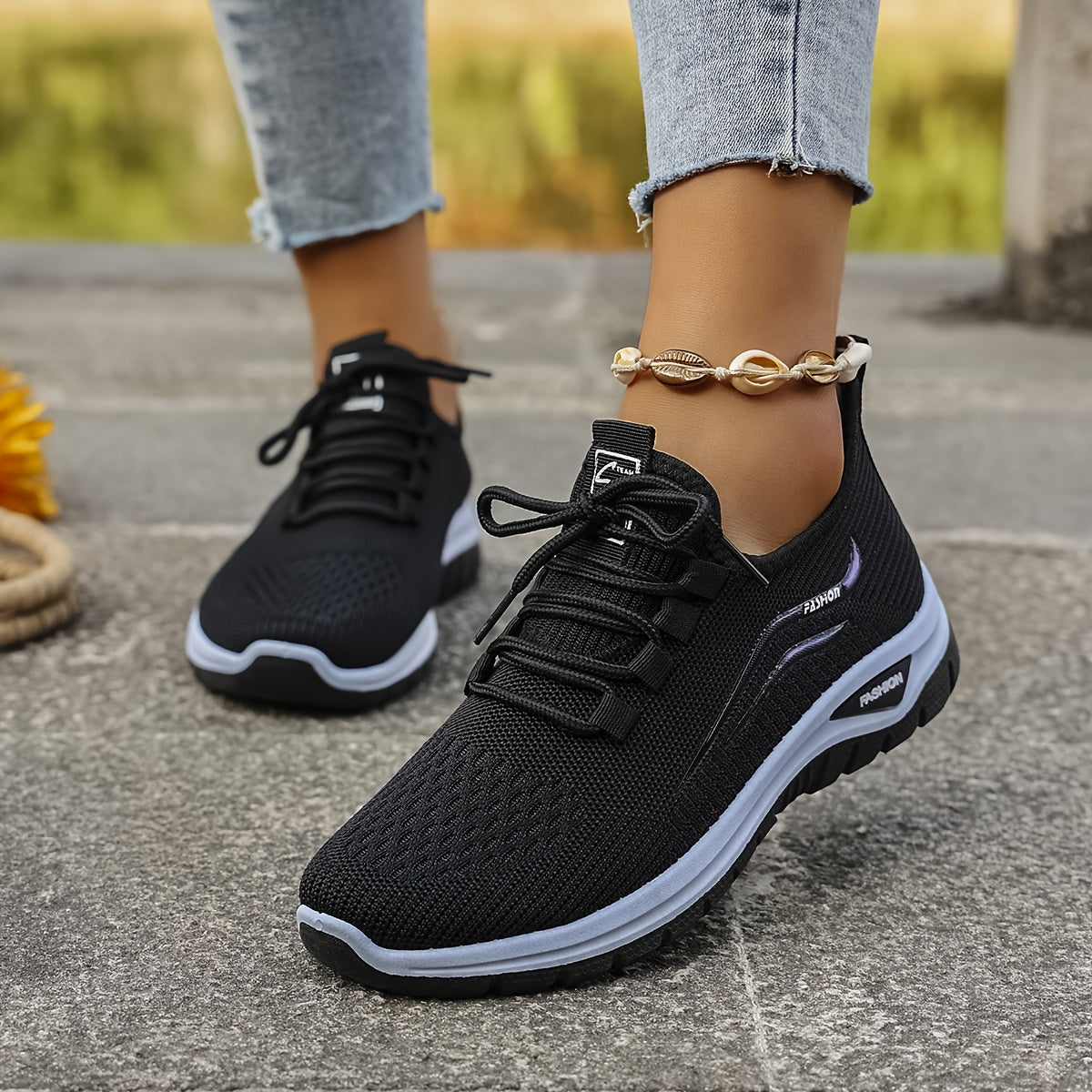 Alice - Women's Orthopedic Lace-Up Sneakers with Cushioned Sole