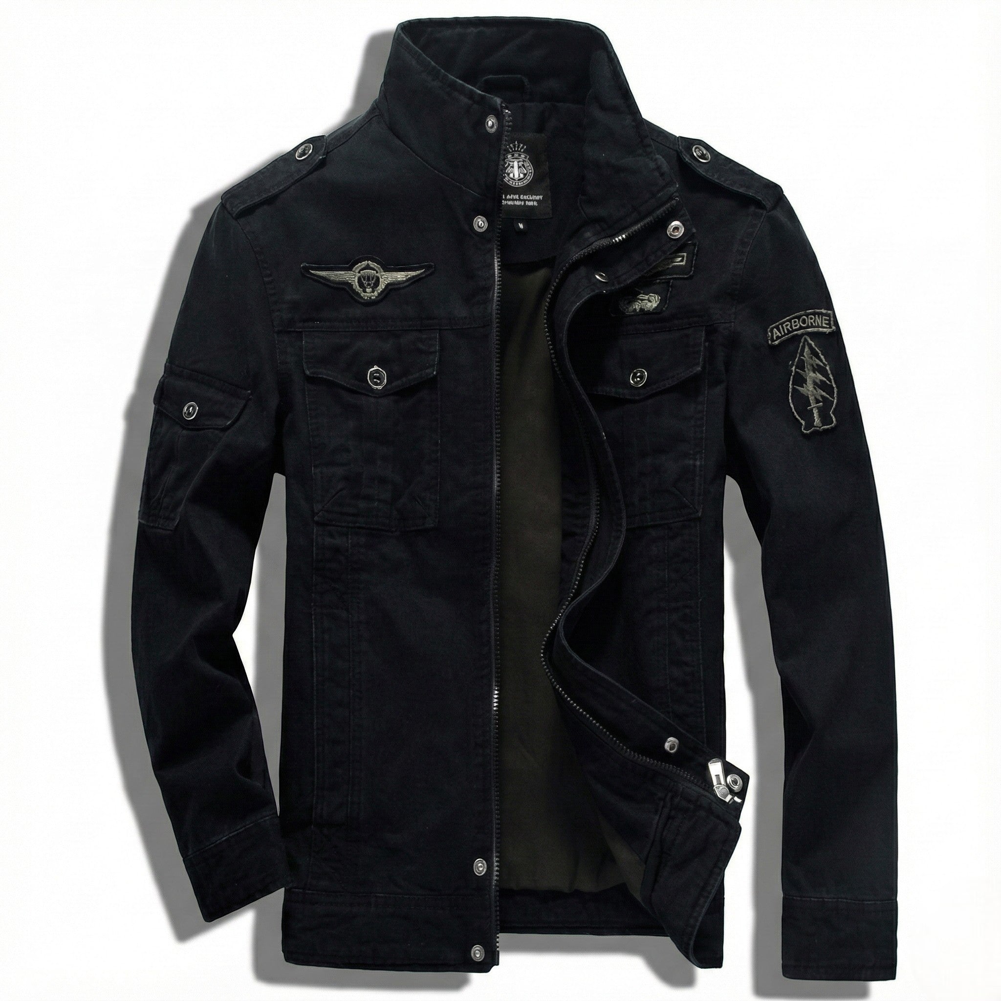Joseph - Men's Military-Style Jacket with Stand Collar