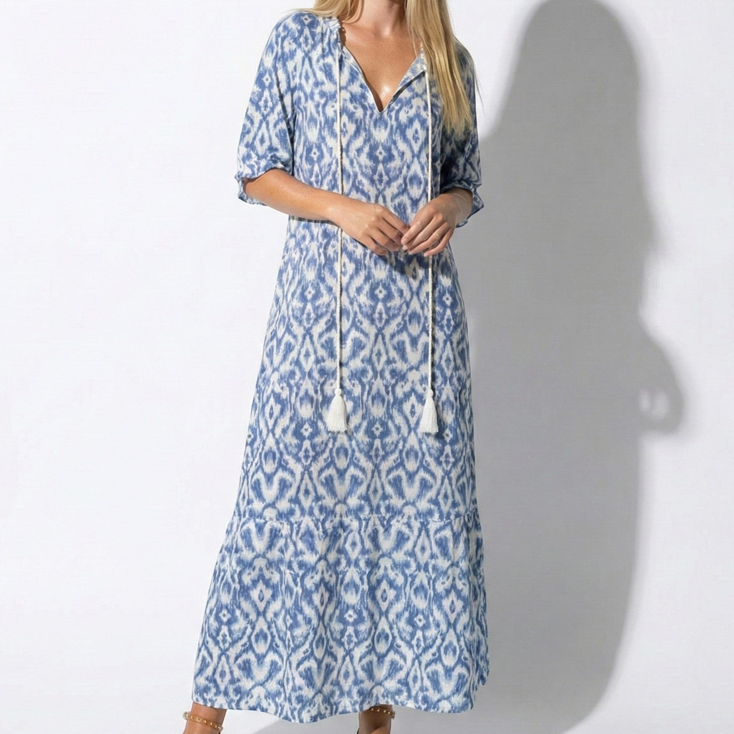 Riley - Women's Floral V-Neck Maxi Dress