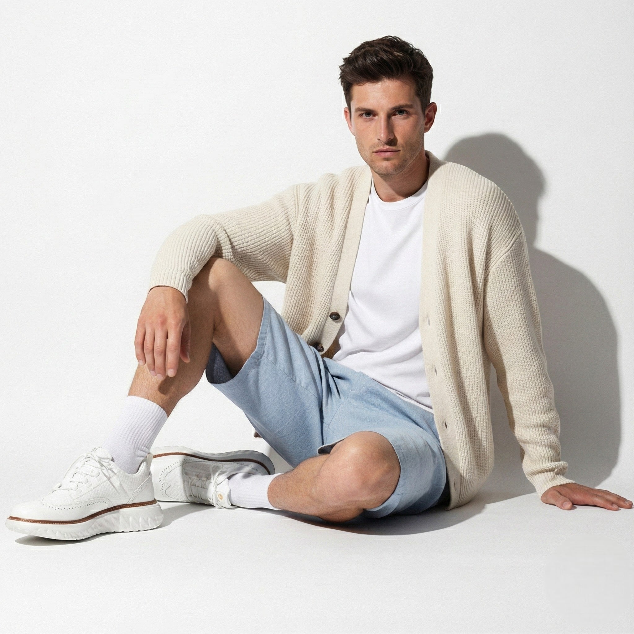 Alexander - Men's Leather Sneakers with Cushioned Comfort