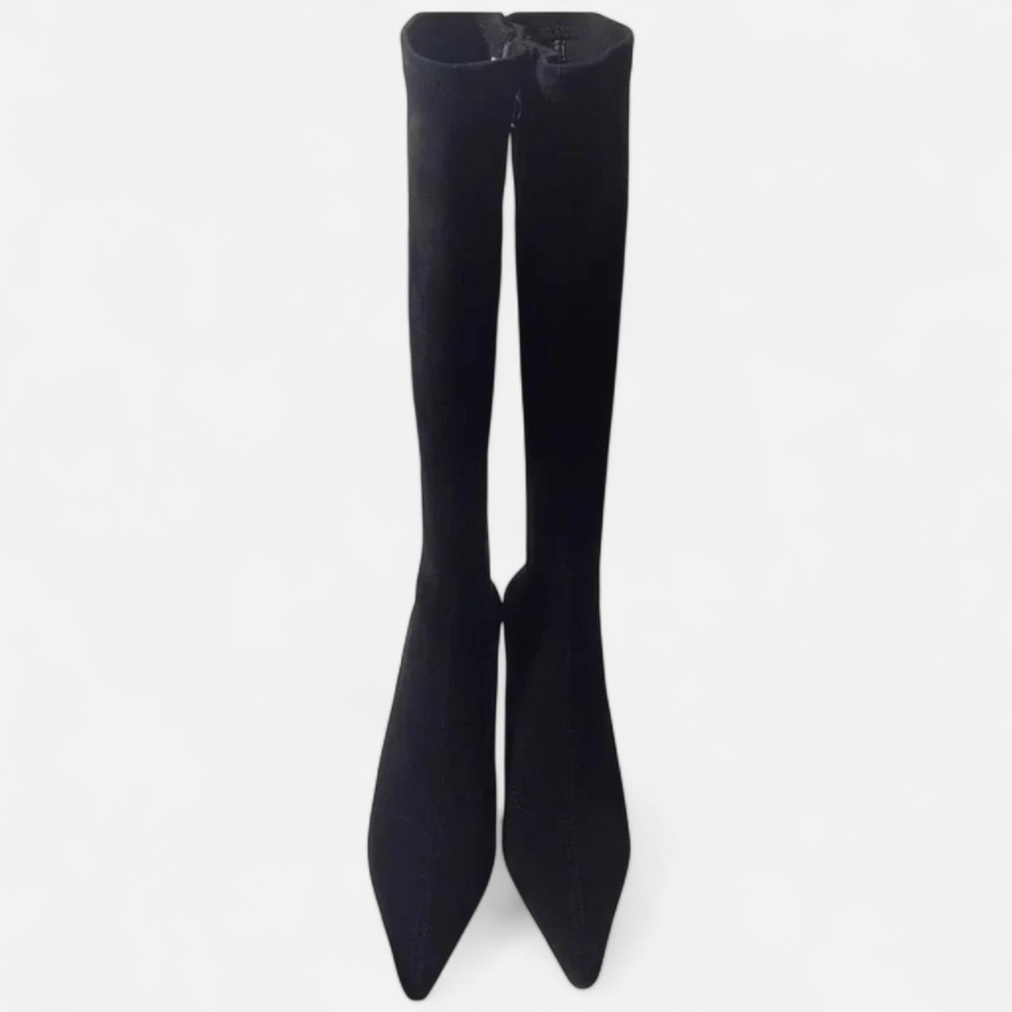 Solène – Women's Suede Knee-High Boots with Heel