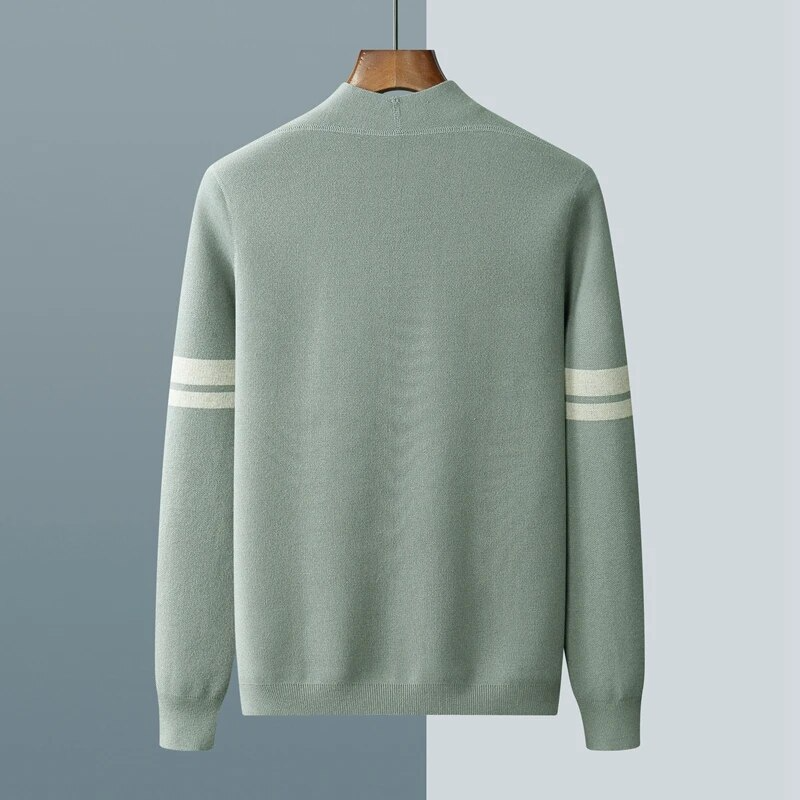 Kalen – Knitted Cardigan with Subtle Stripe Details