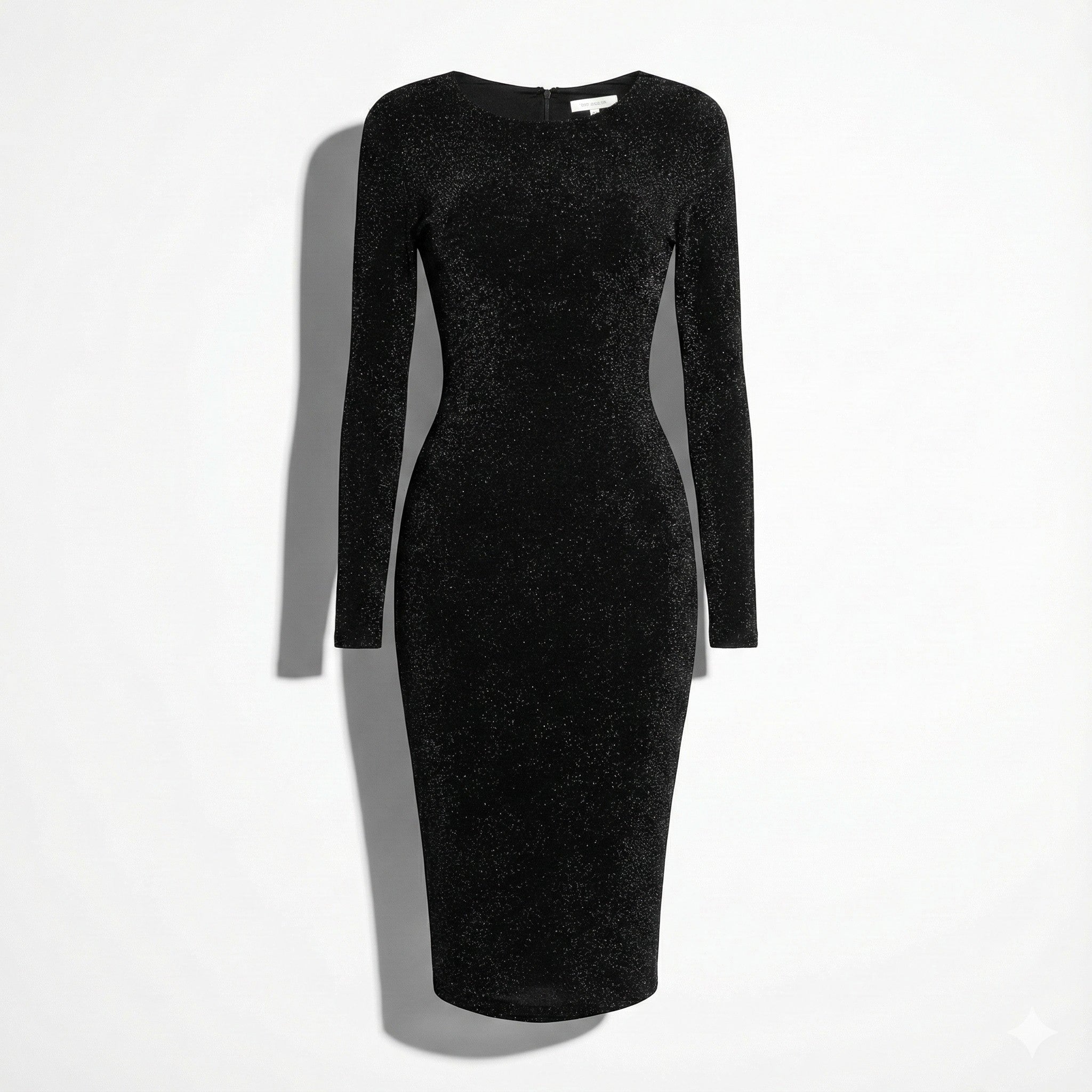 Molly - Women's Elegant Long-Sleeve Glitter Midi Dress
