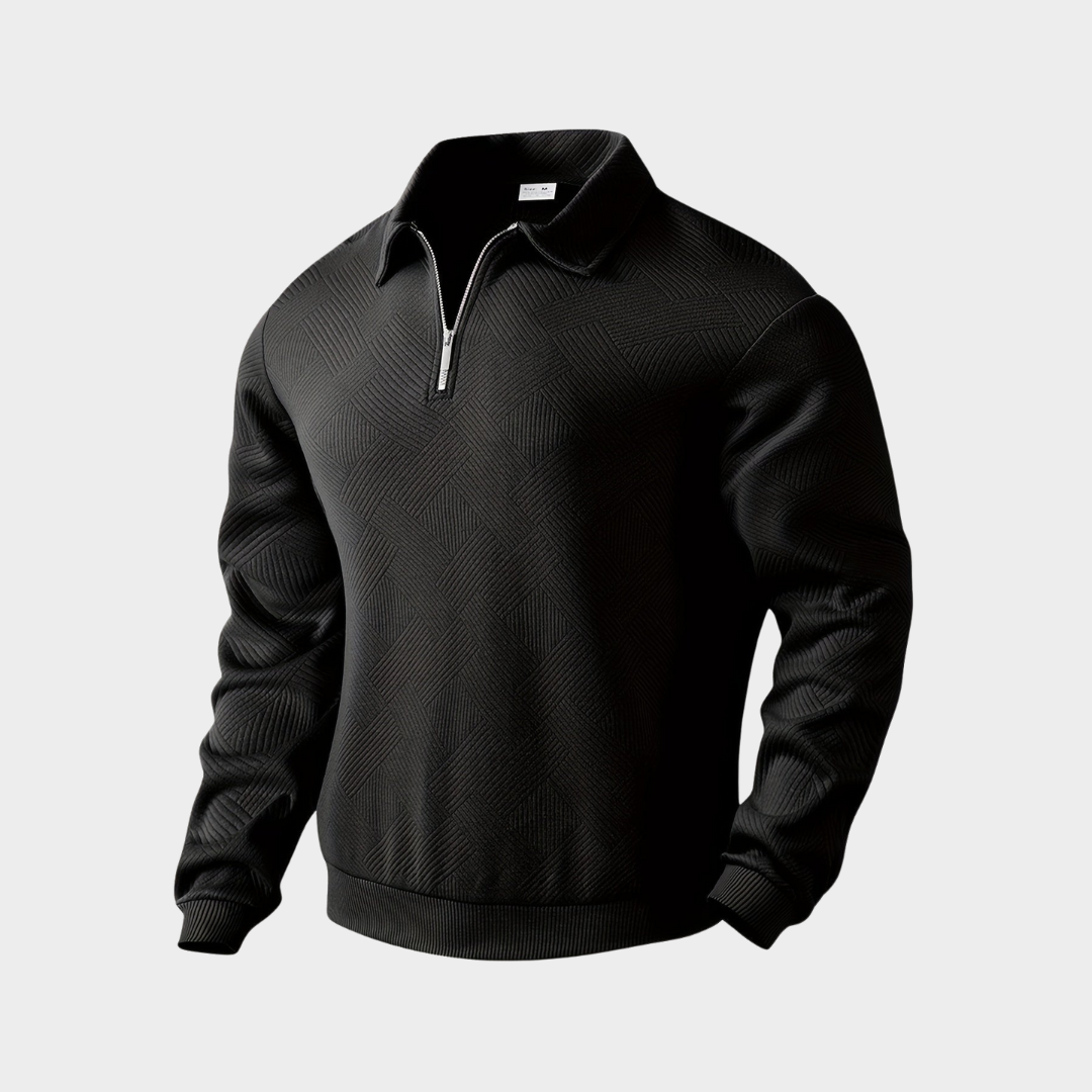 Bruno - Long Sleeve Sweater with Zipper Collar