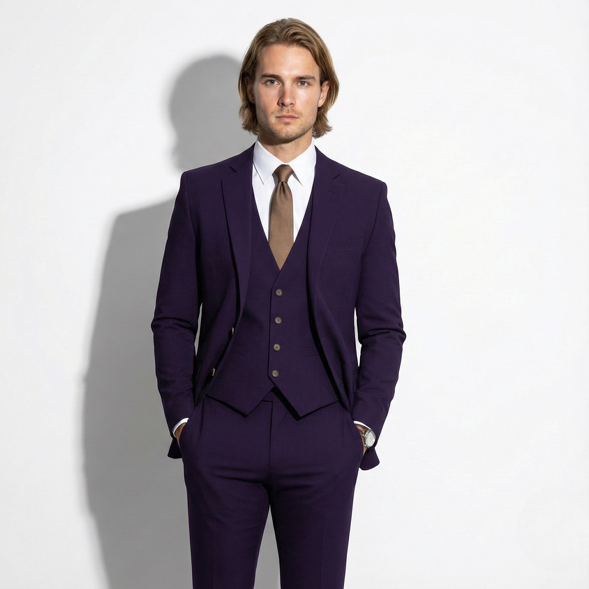 Simon - Men's Formal Three-Piece Suit with Blazer, Waistcoat, and Trousers