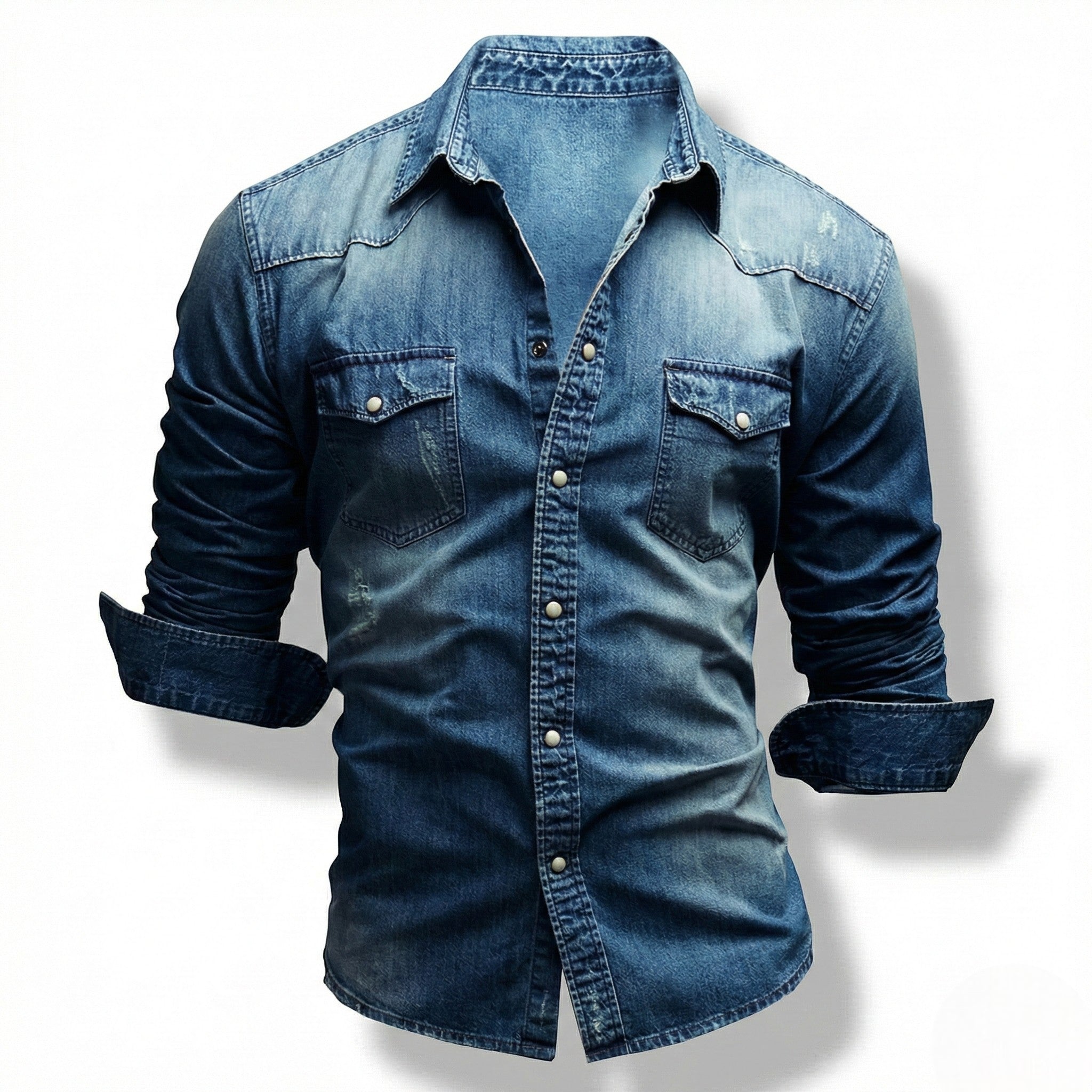Arthur - Men's Slim Fit Western Denim Shirt