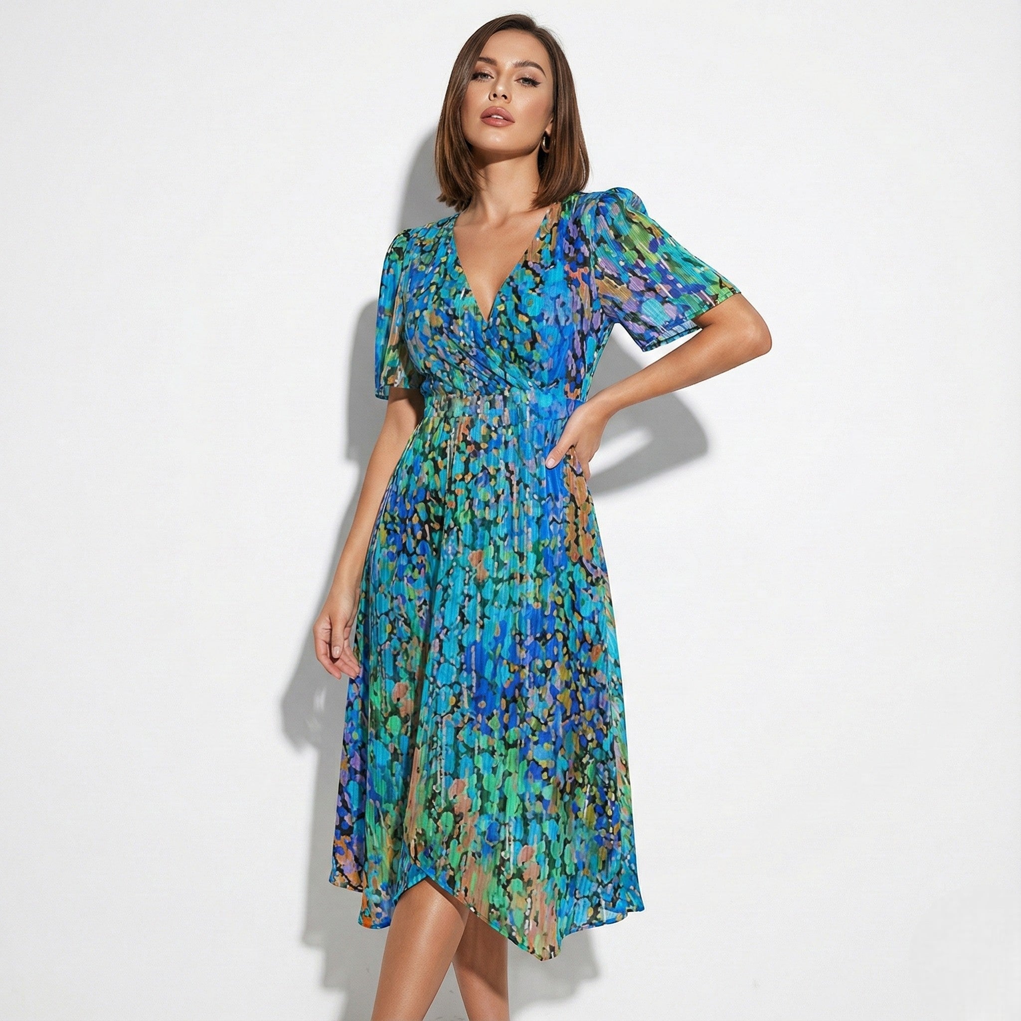 Maisie - Women's Floral Midi Dress
