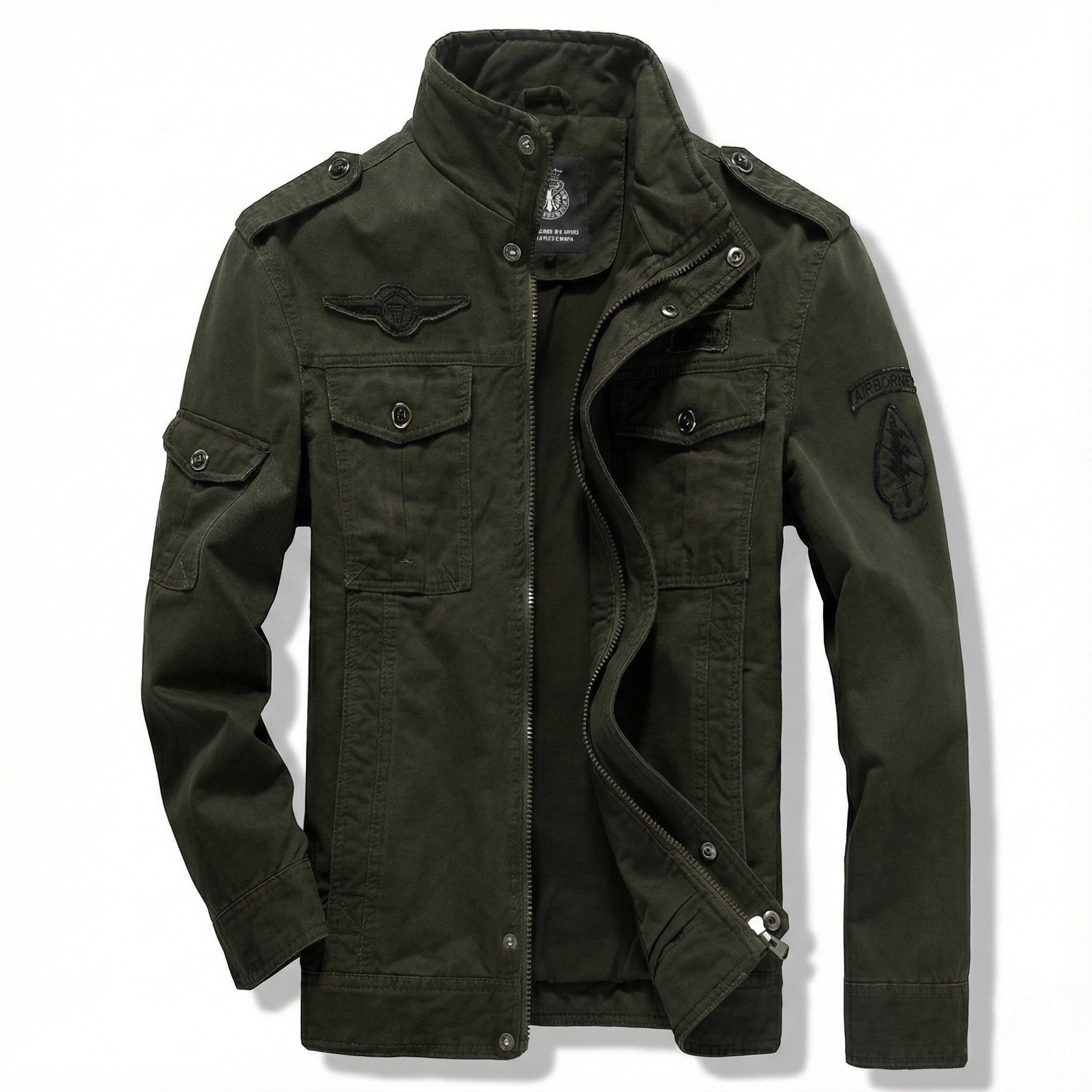 Joseph - Men's Military-Style Jacket with Stand Collar