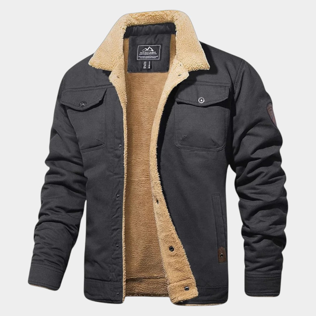 Devon – Men's Jacket with Fleece Lining and Collar