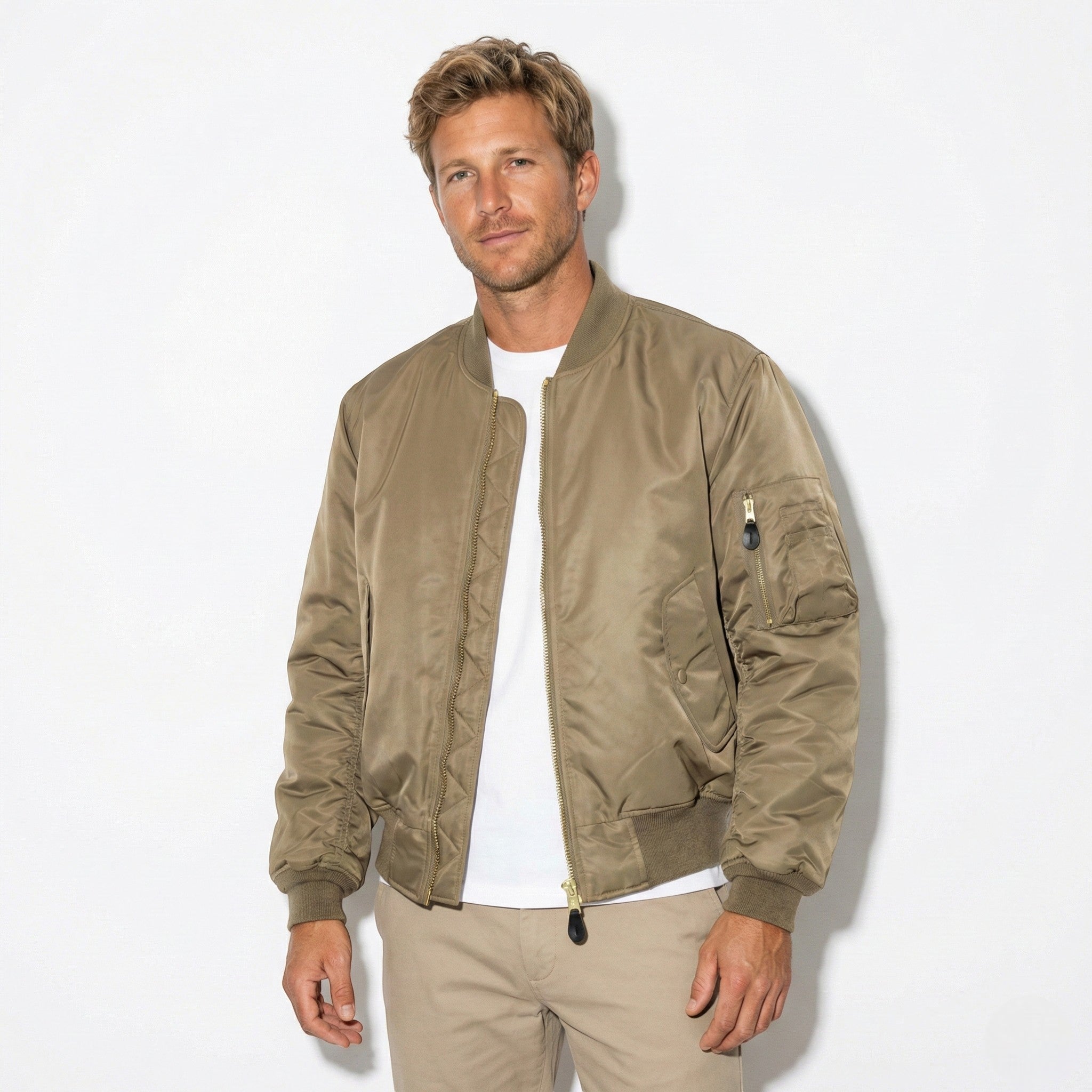 Oliver - Unisex Classic Bomber Jacket with Utility Pocket