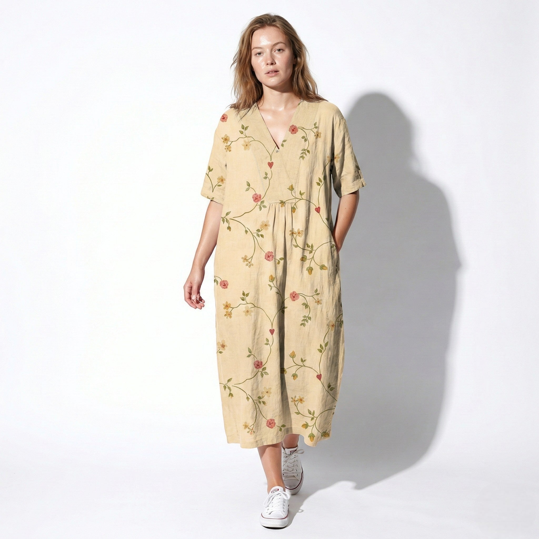 Amelia - Women's Floral Midi Dress