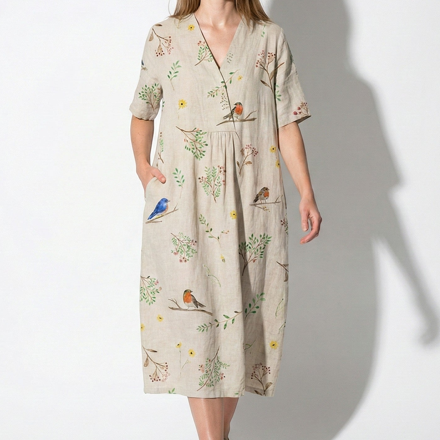 Amelia - Women's Floral Midi Dress