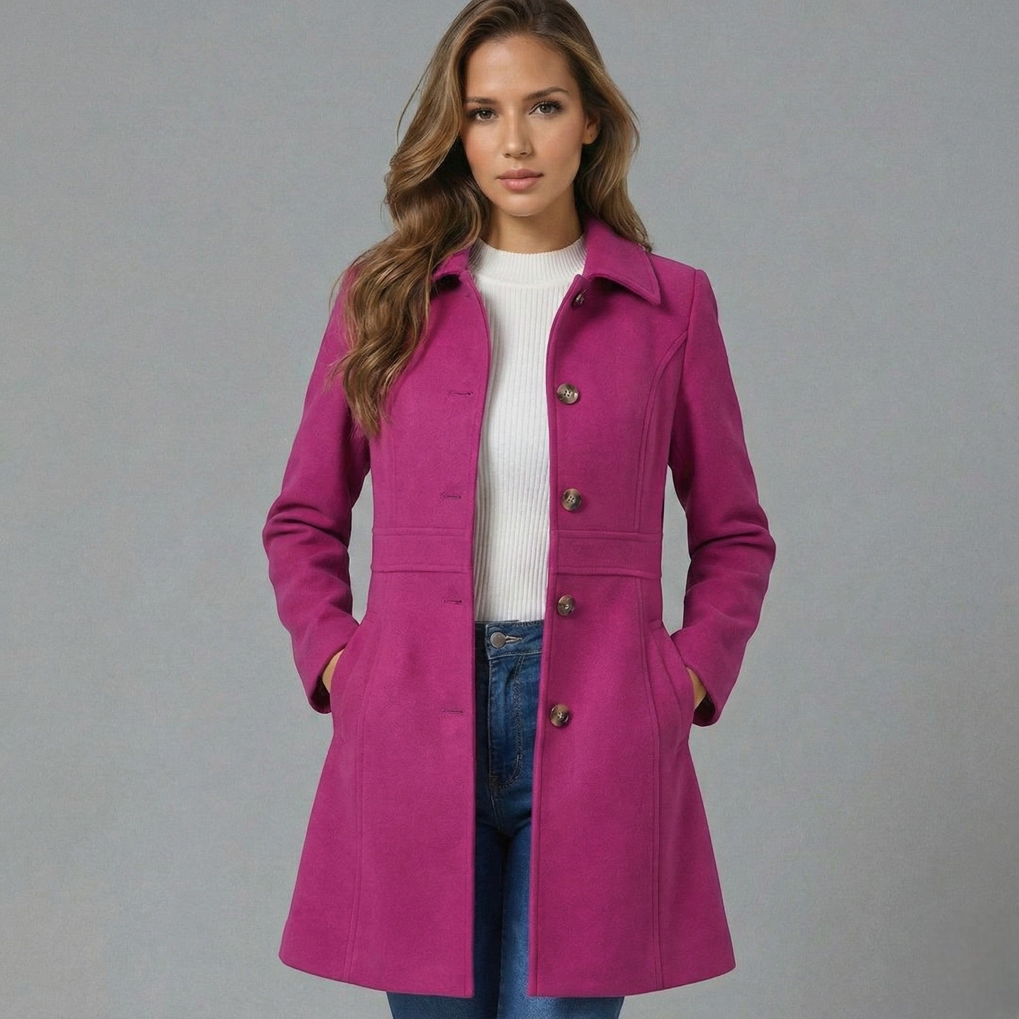 Josephine – Women's Coat with Button Placket