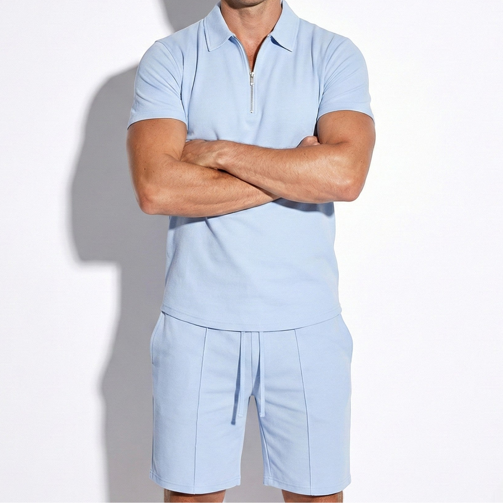 Oliver - Men’s Two-Piece Shorts and Quarter-Zip Polo Set