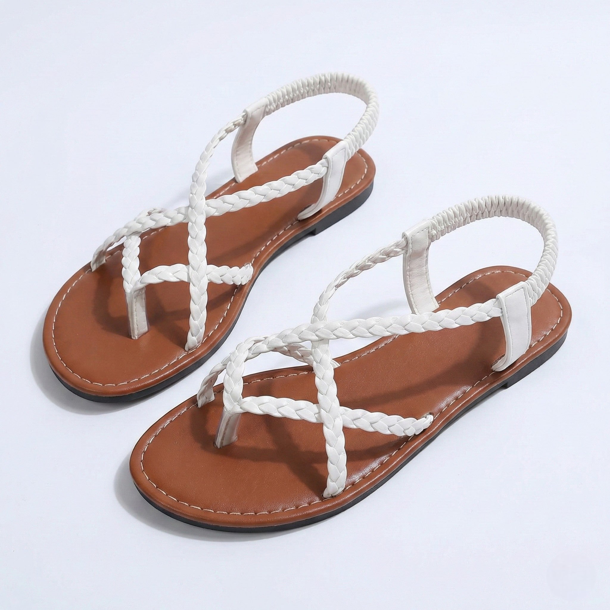 Imogen - Women's Flat Braided Strappy Sandals