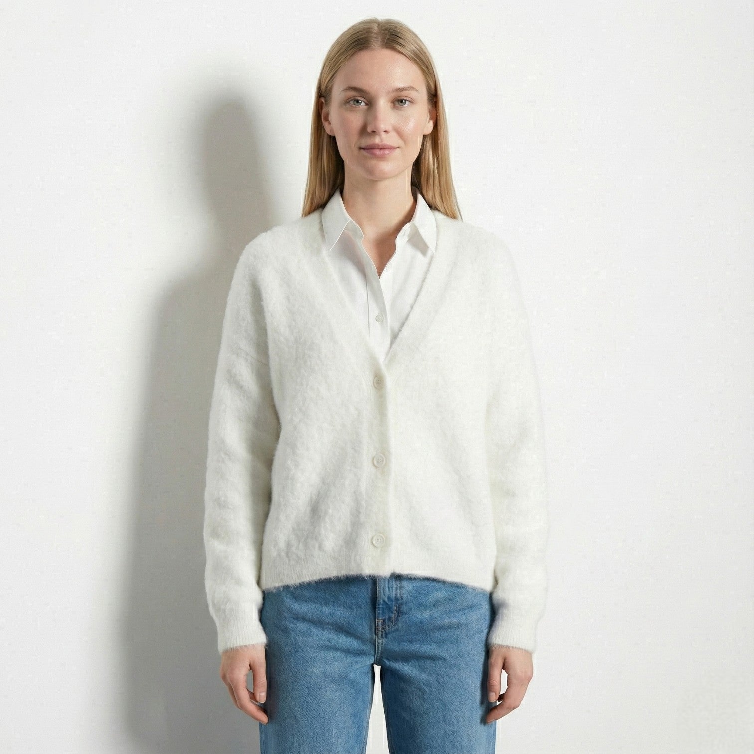Women’s Oversized Fuzzy Knit Cardigan