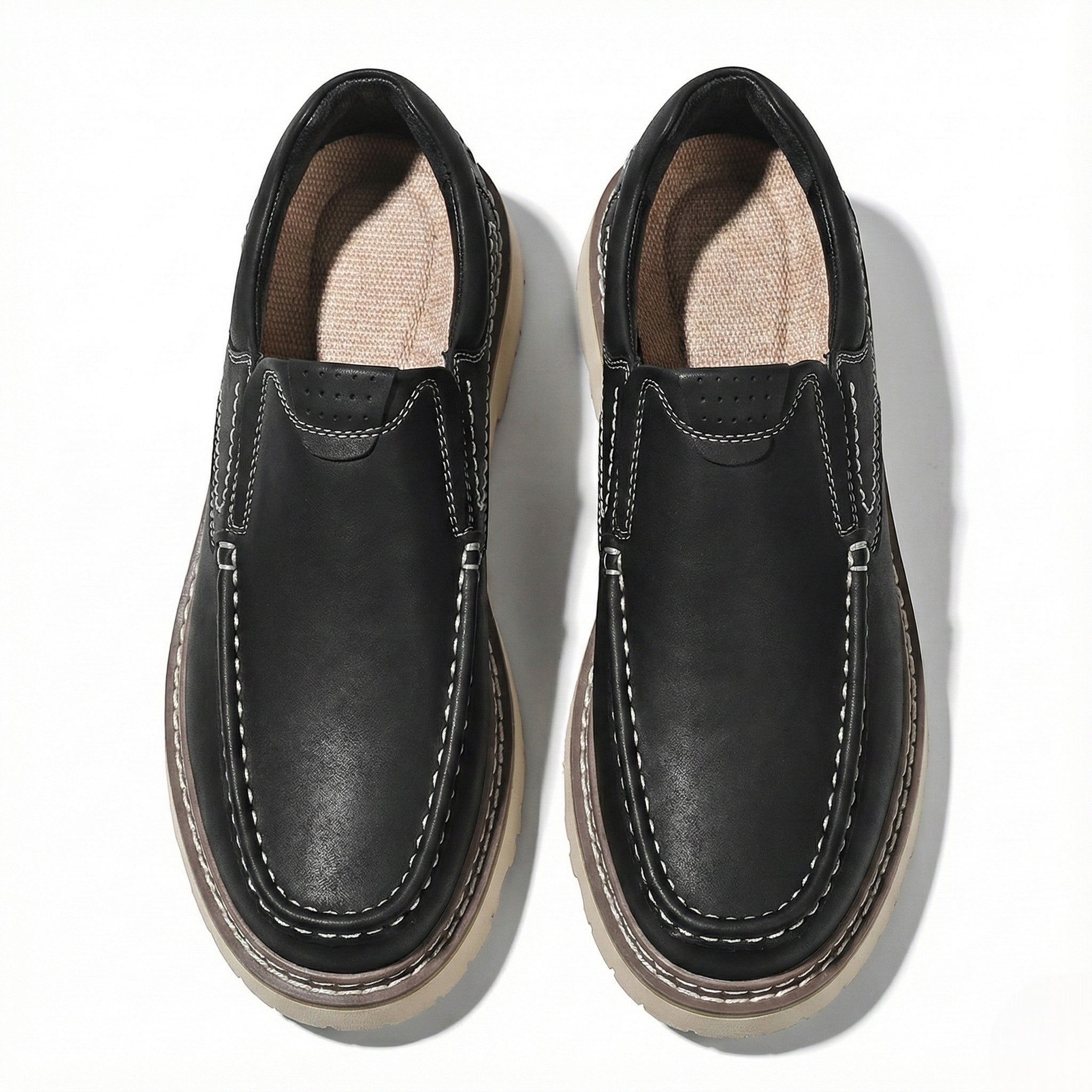 Richard - Men's Leather Loafers with Non-Slip Sole