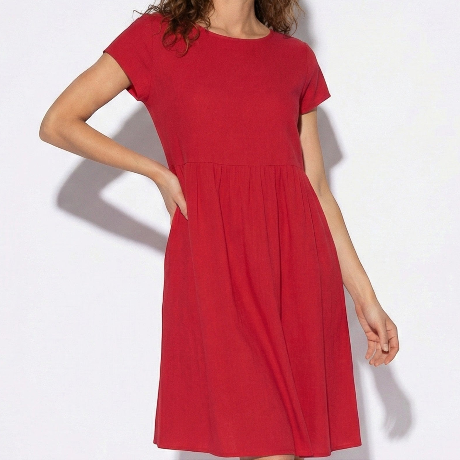 Alice - Women's Relaxed Fit Tunic Midi Dress
