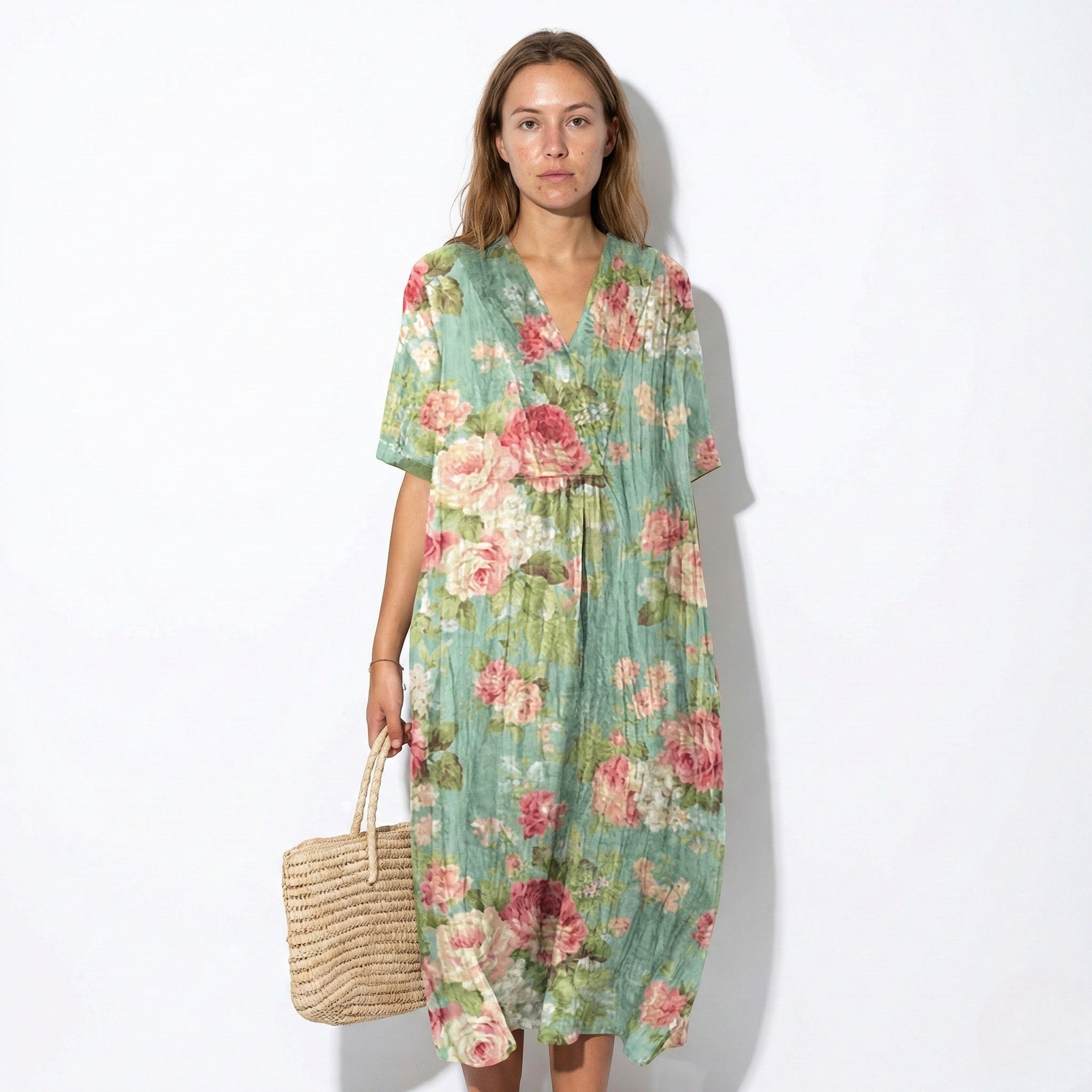 Amelia - Women's Floral Midi Dress