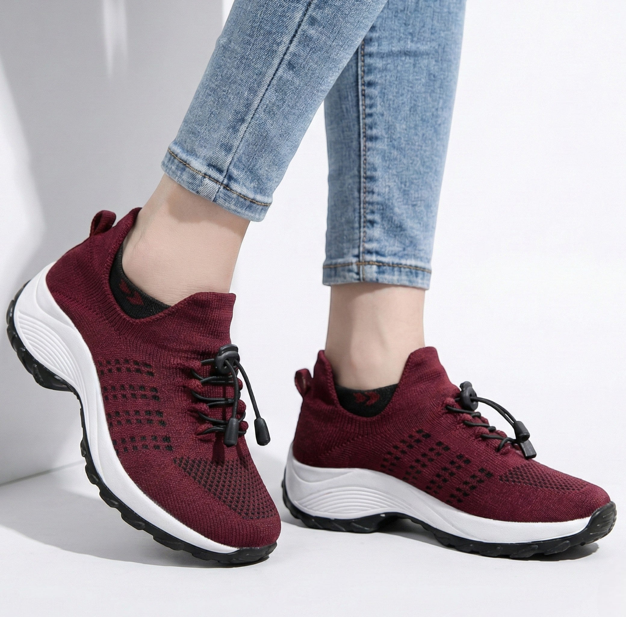 Freya - Women’s Lightweight Breathable Trainers with Toggle Laces