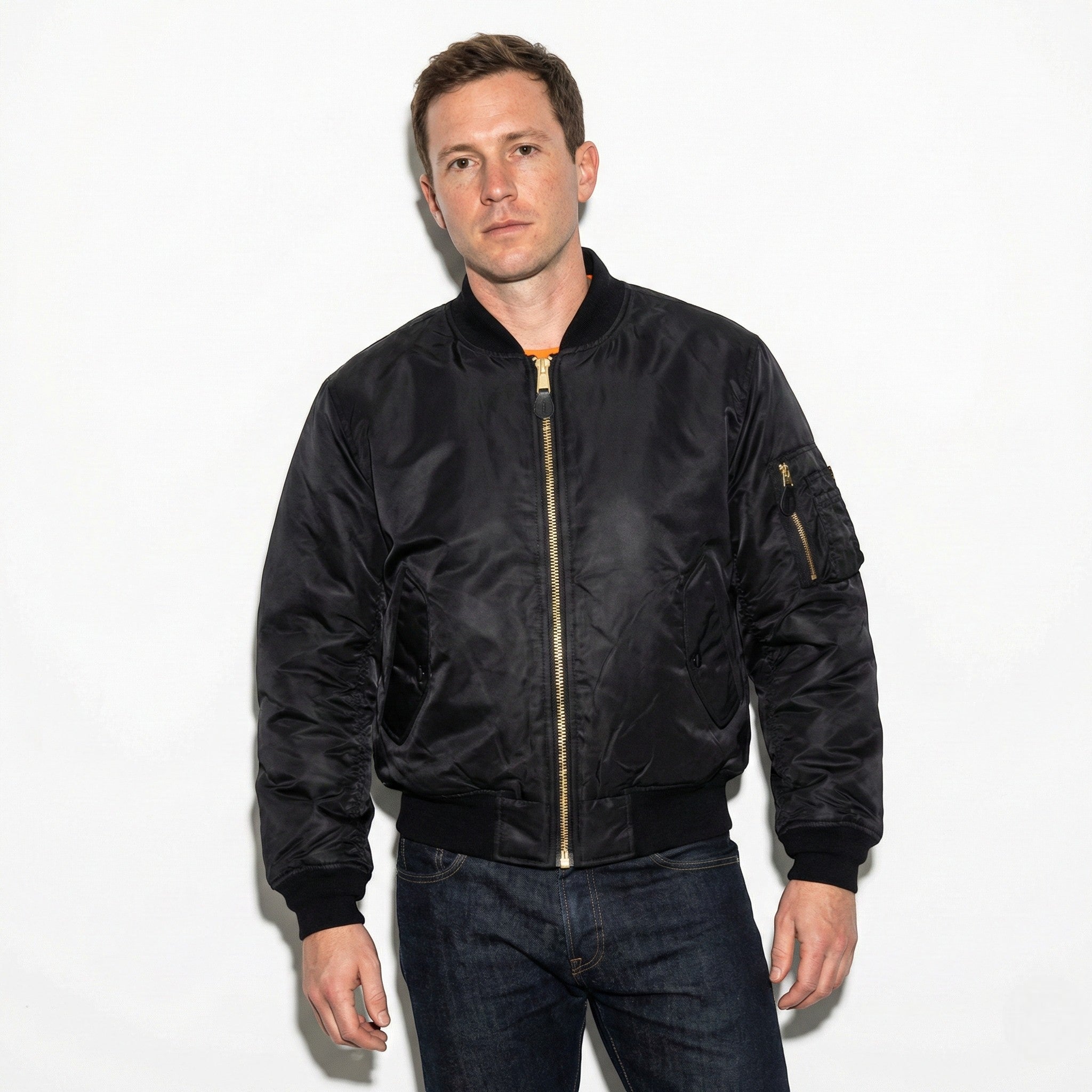 Oliver - Unisex Classic Bomber Jacket with Utility Pocket