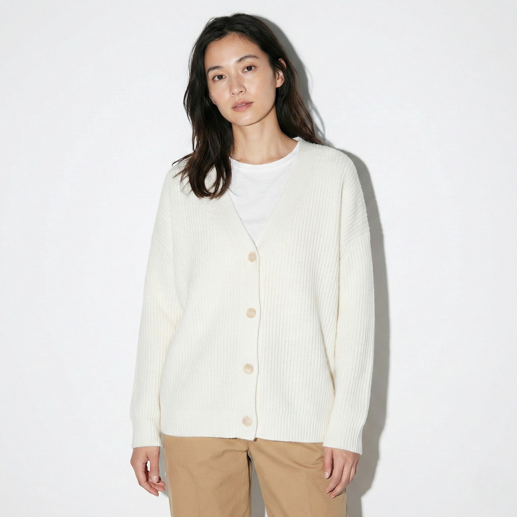 Millie - Women's Oversized Knit Cardigan with Button Closure