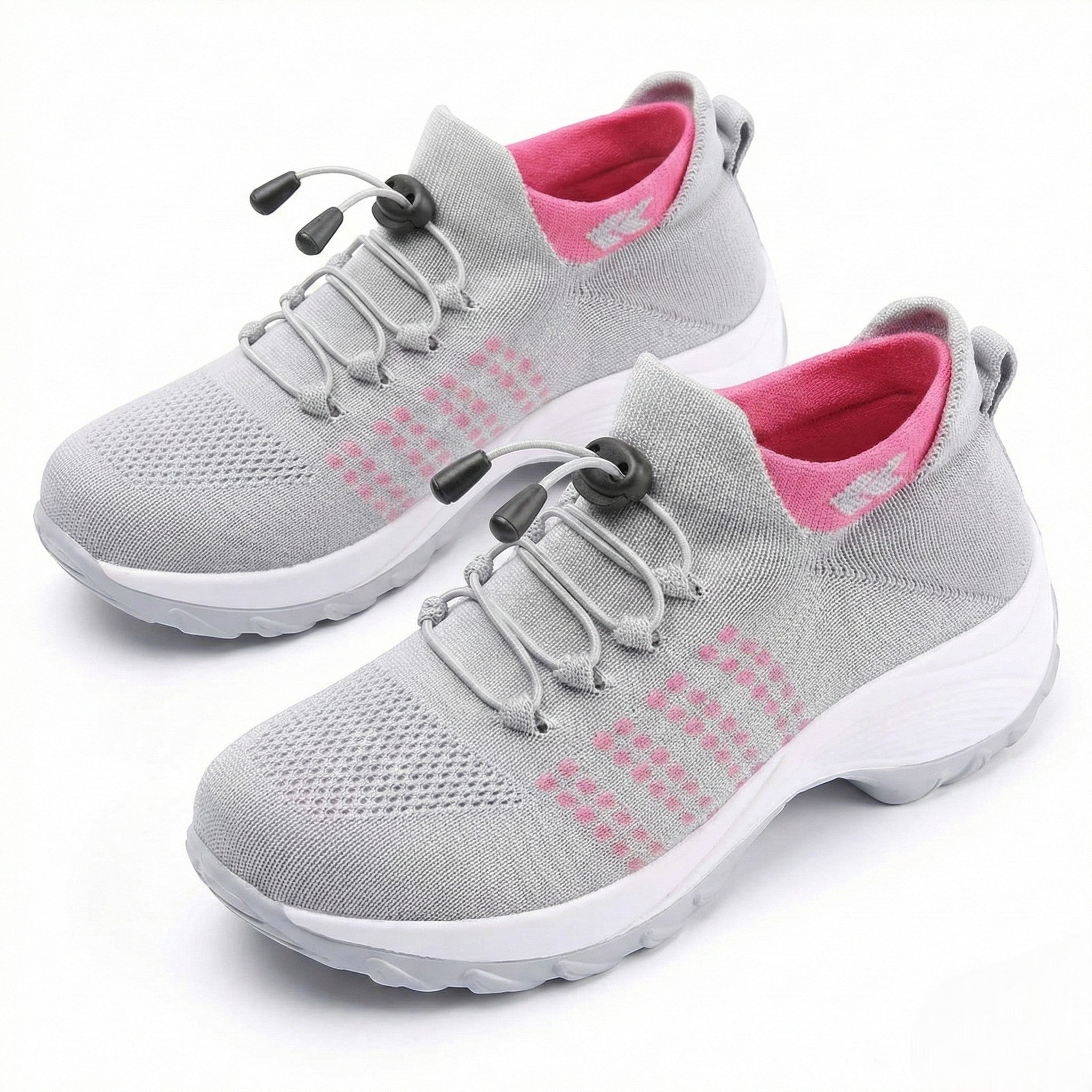 Freya - Women’s Lightweight Breathable Trainers with Toggle Laces