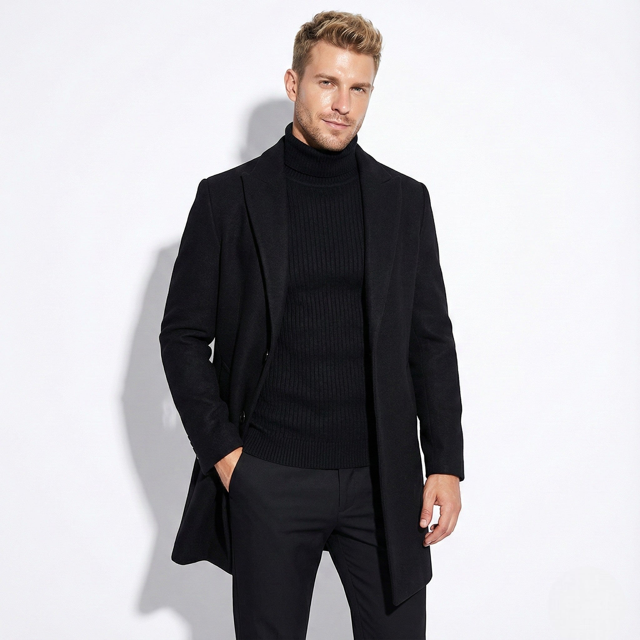 Jonas – Men’s Wool Coat with Modern Cut