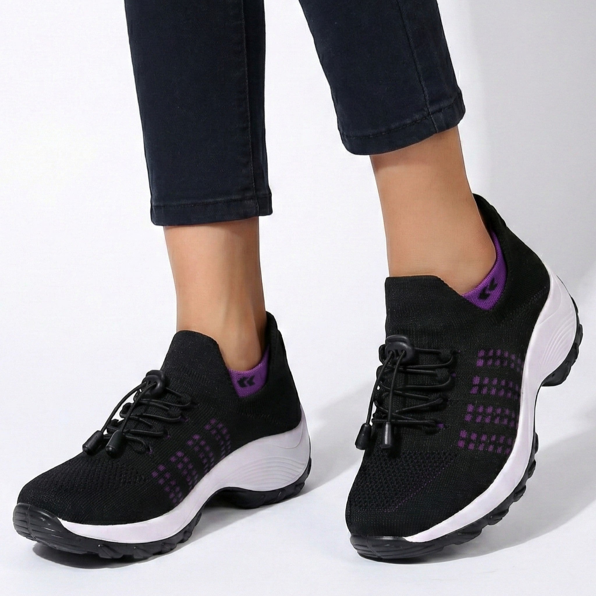 Freya - Women’s Lightweight Breathable Trainers with Toggle Laces