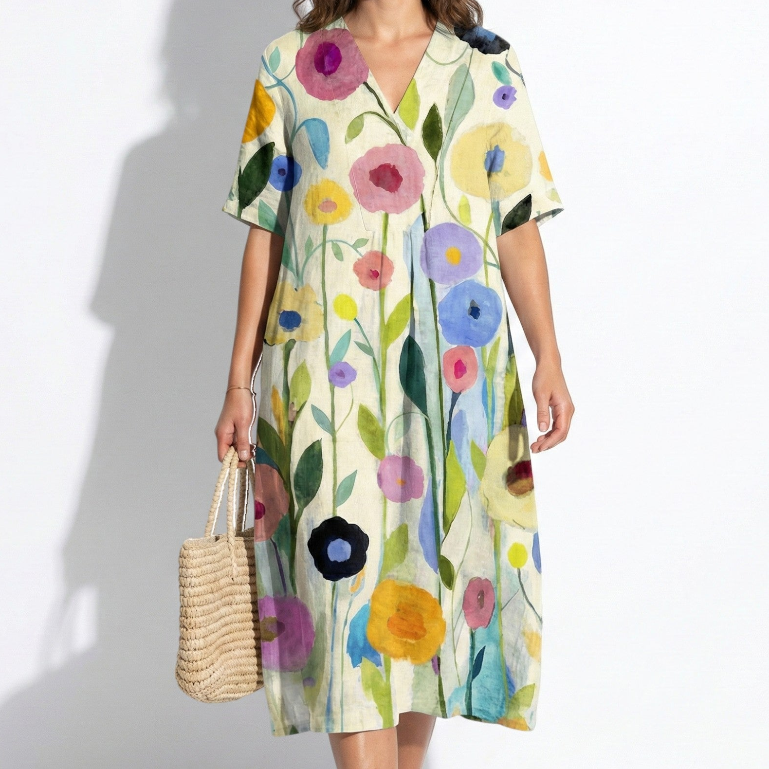 Amelia - Women's Floral Midi Dress