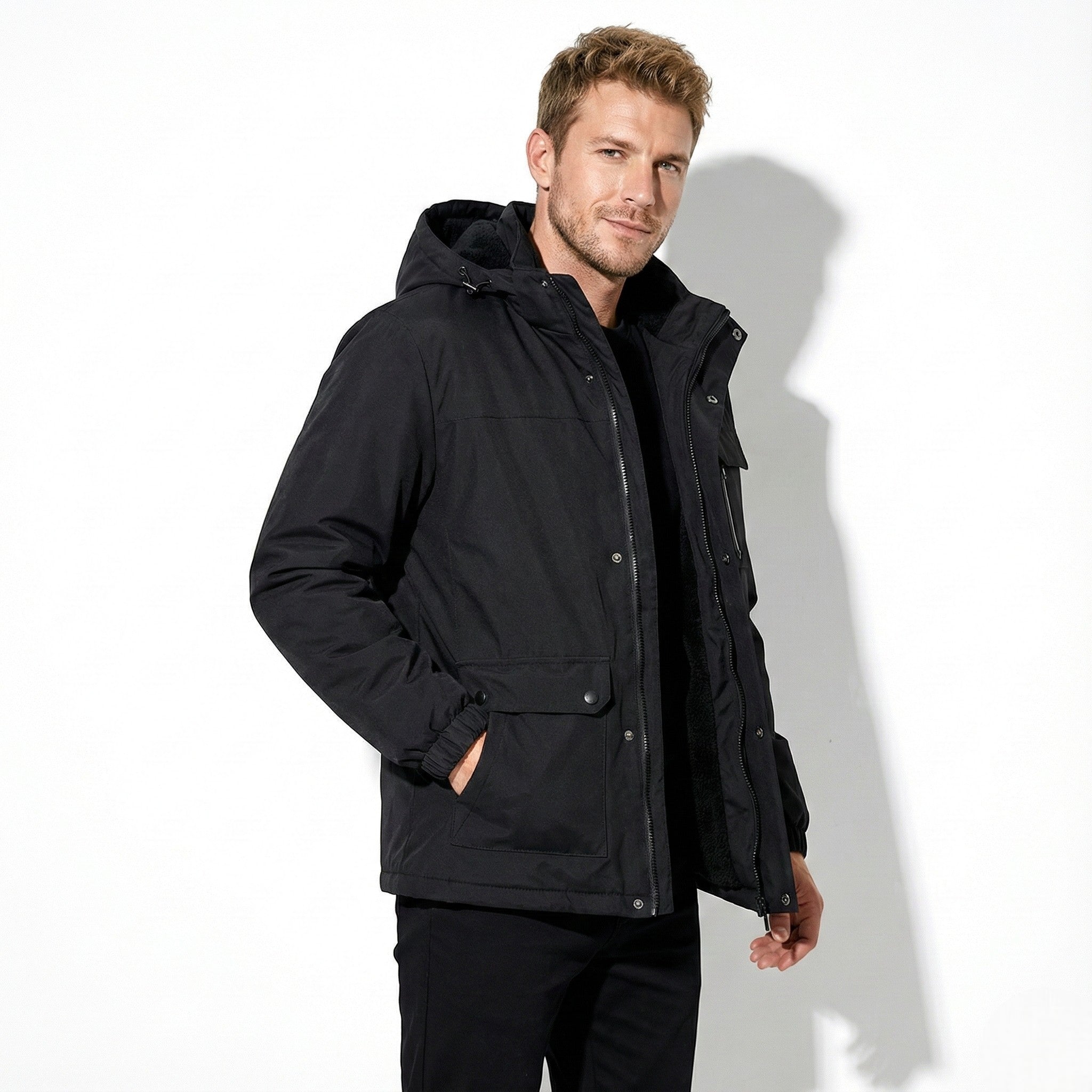 Nils – Men’s Winter Parka with Hood and Insulation