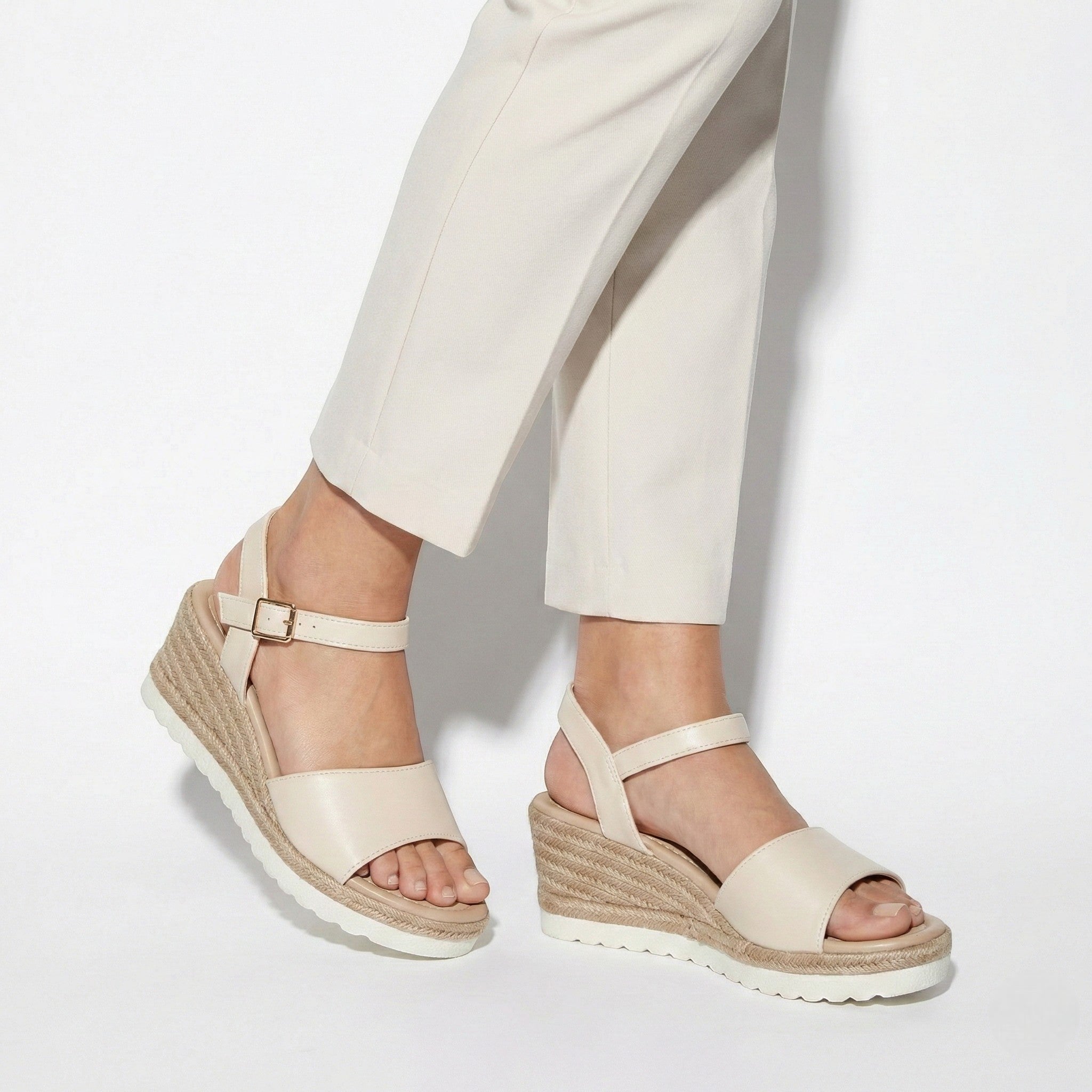 Florence - Women's Wedge Sandals with Adjustable Ankle Straps