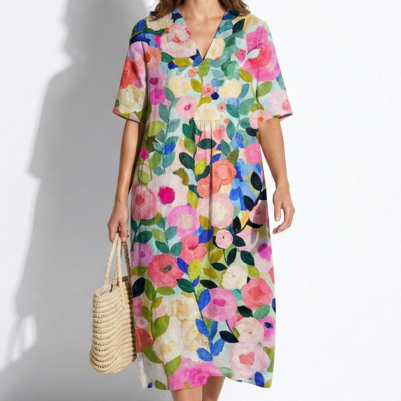 Amelia - Women's Floral Midi Dress