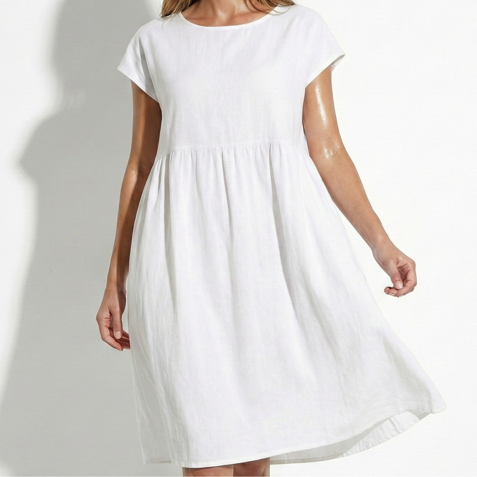 Alice - Women's Relaxed Fit Tunic Midi Dress