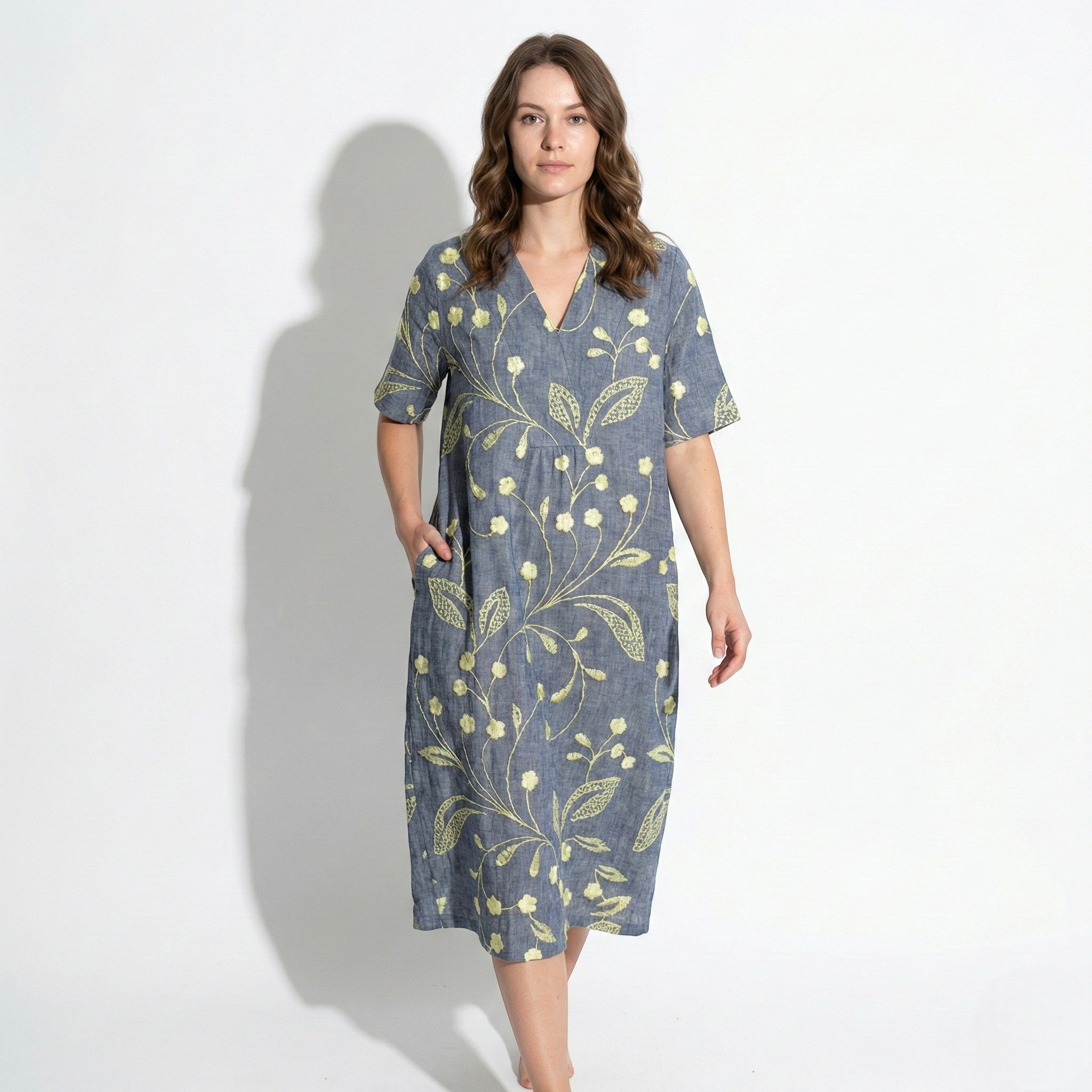 Amelia - Women's Floral Midi Dress