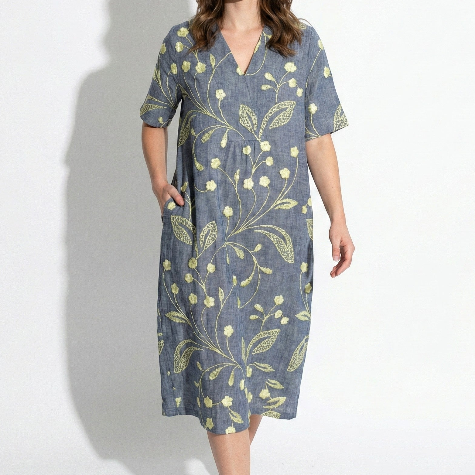 Amelia - Women's Floral Midi Dress