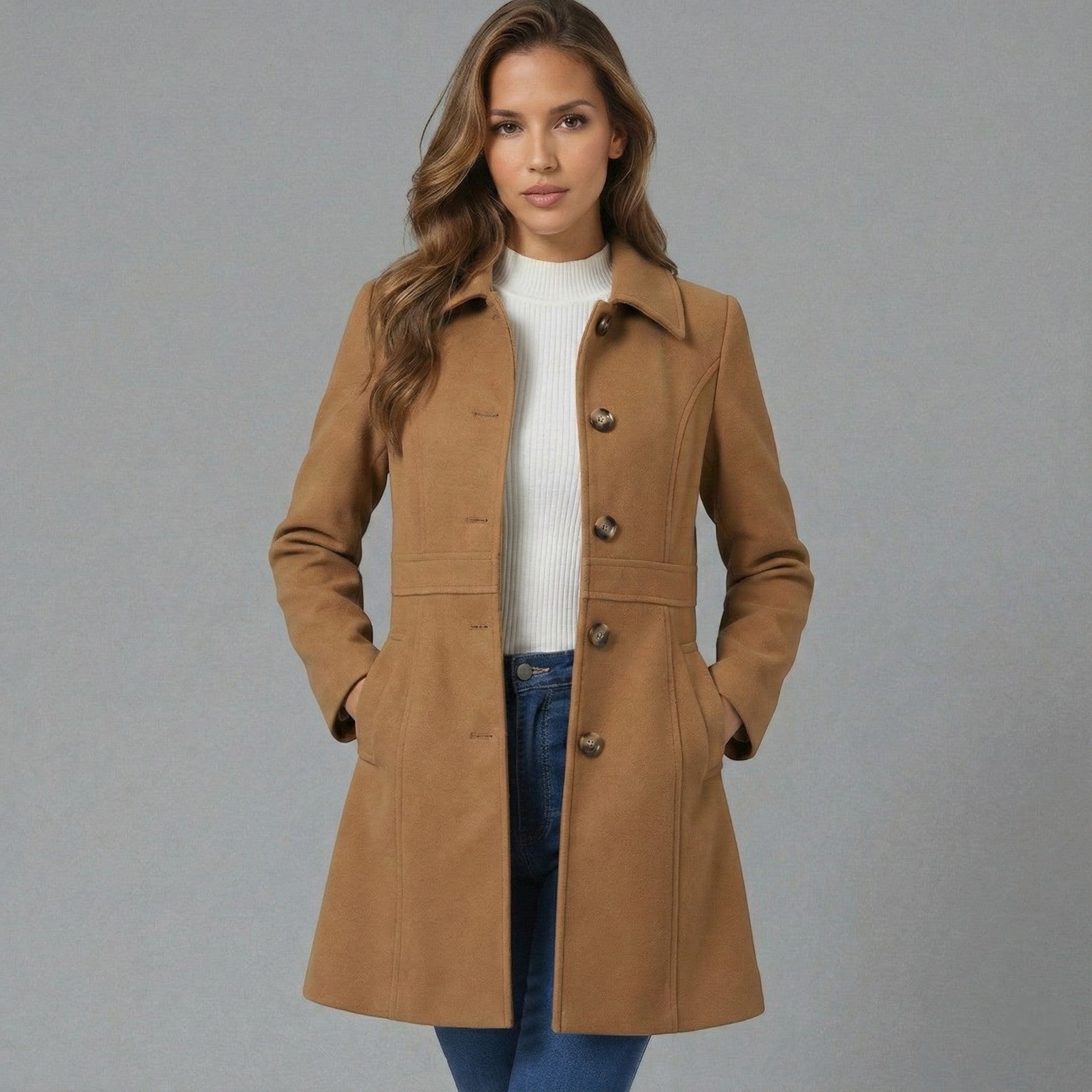 Josephine – Women's Coat with Button Placket