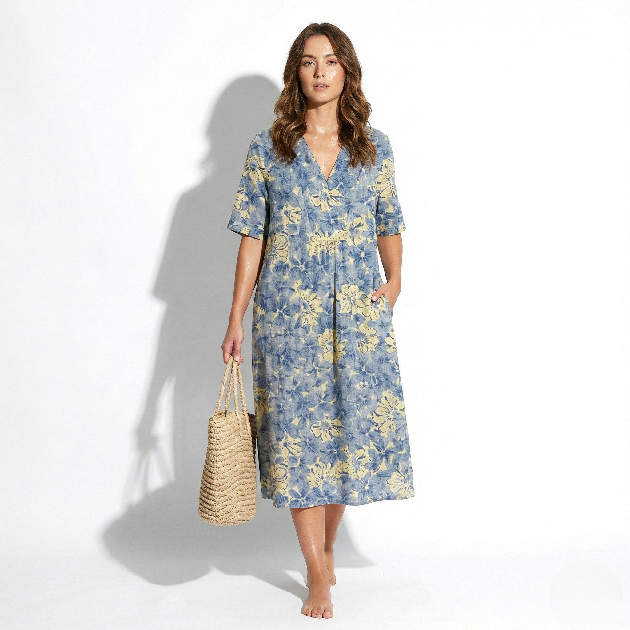 Amelia - Women's Floral Midi Dress