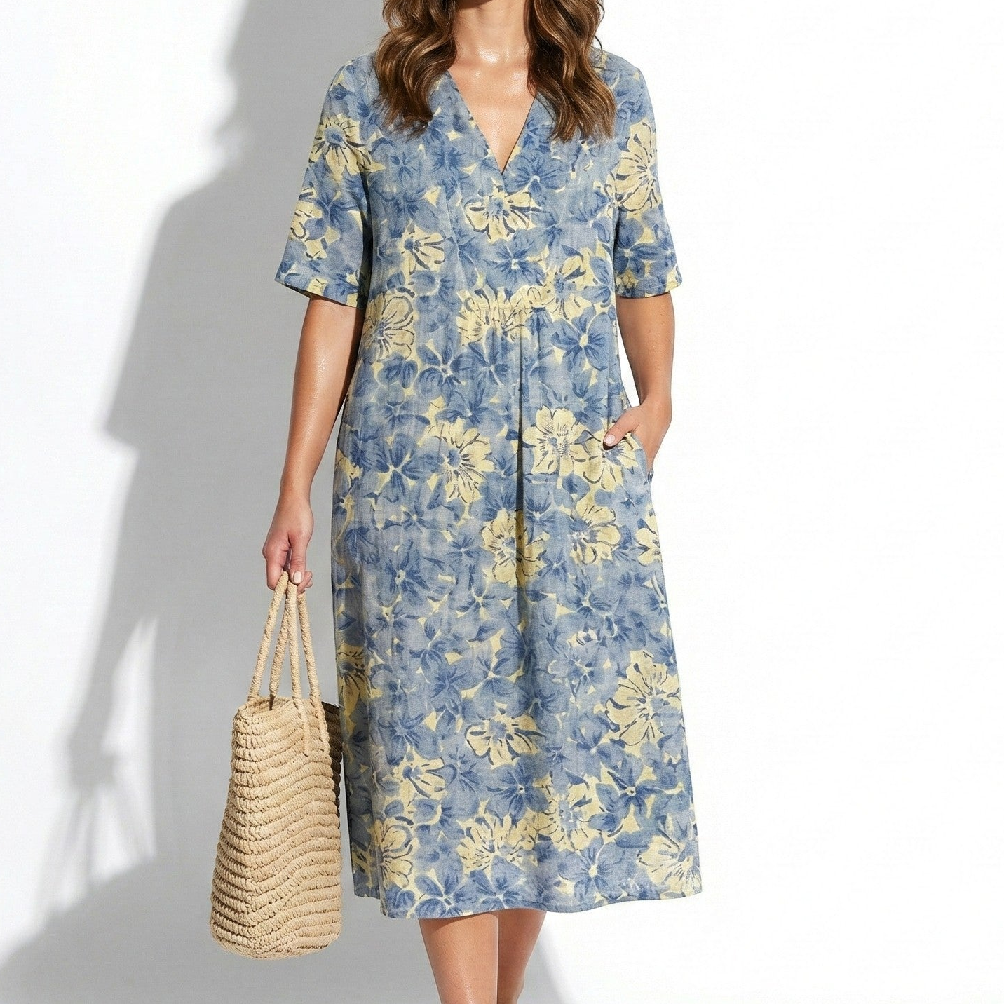 Amelia - Women's Floral Midi Dress