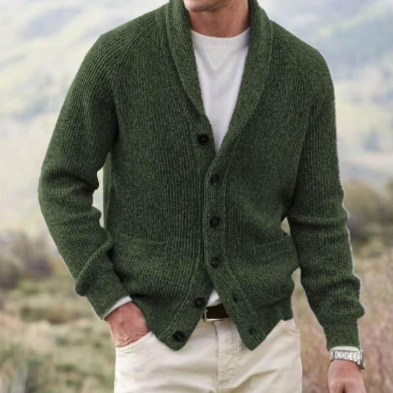 George – Cardigan with V-Neck and Button Closure