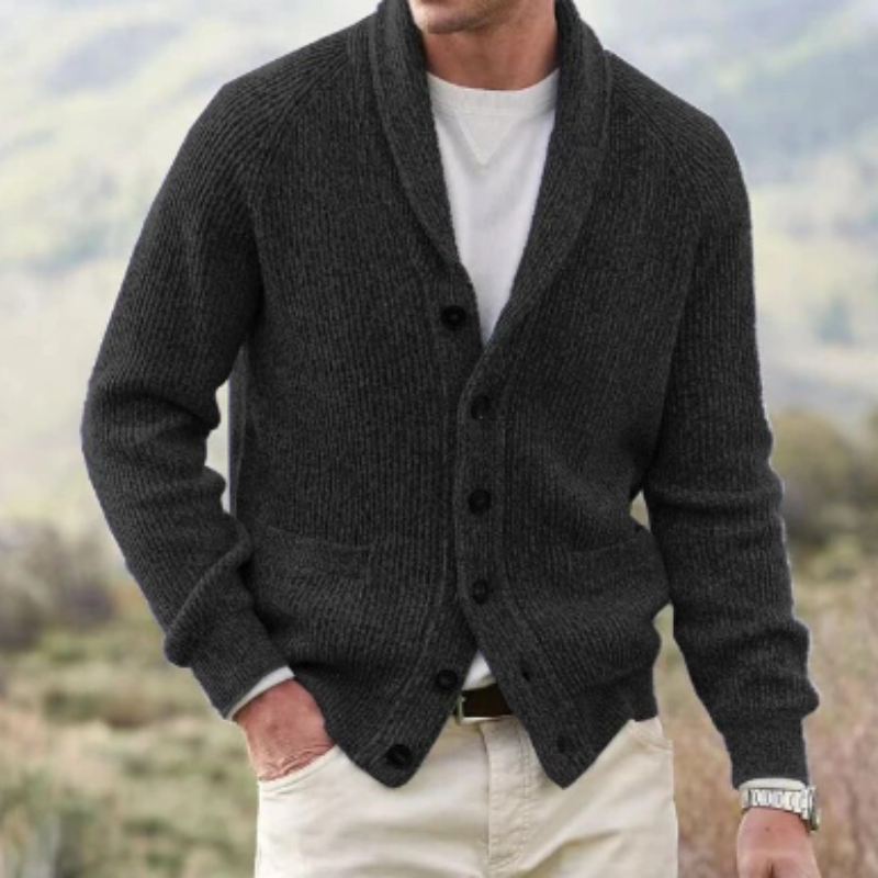 George – Cardigan with V-Neck and Button Closure