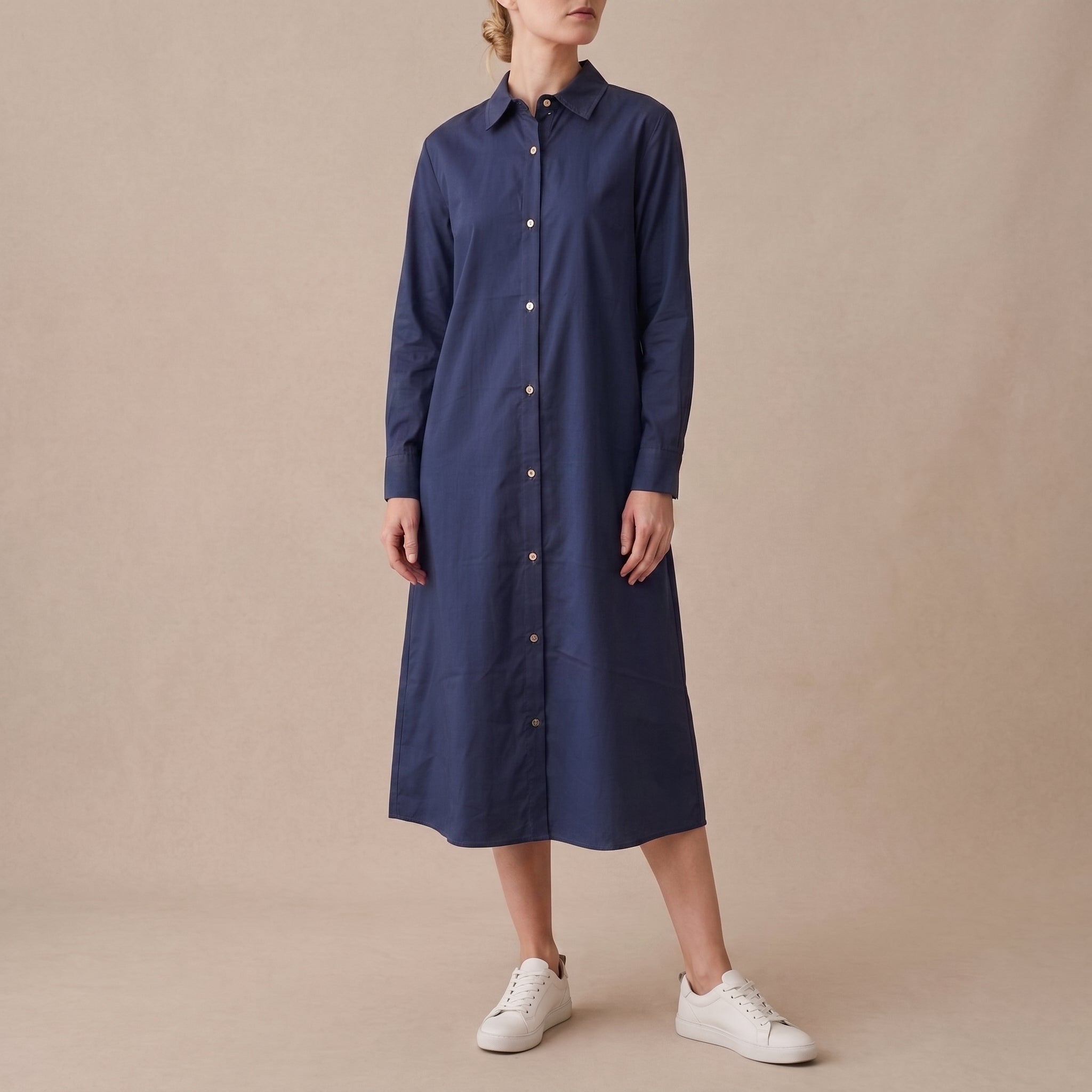 Charlotte - Women's Summer Button-Down Shirt Midi Dress