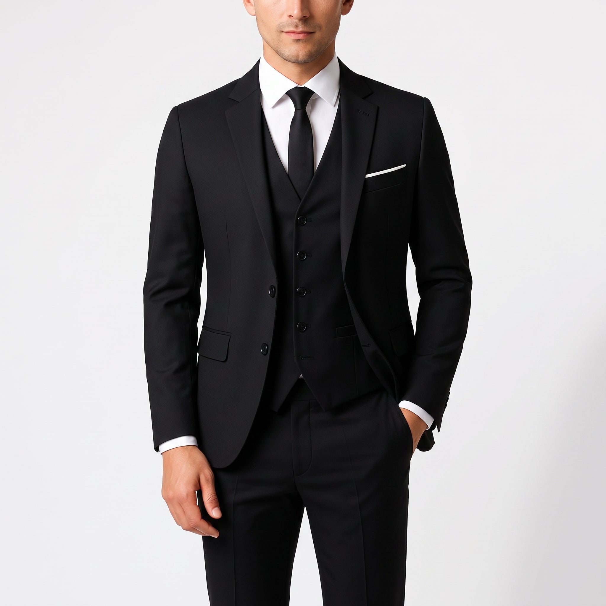 George - Men's Slim Fit Notch Lapel Three-Piece Wedding Guest Suit